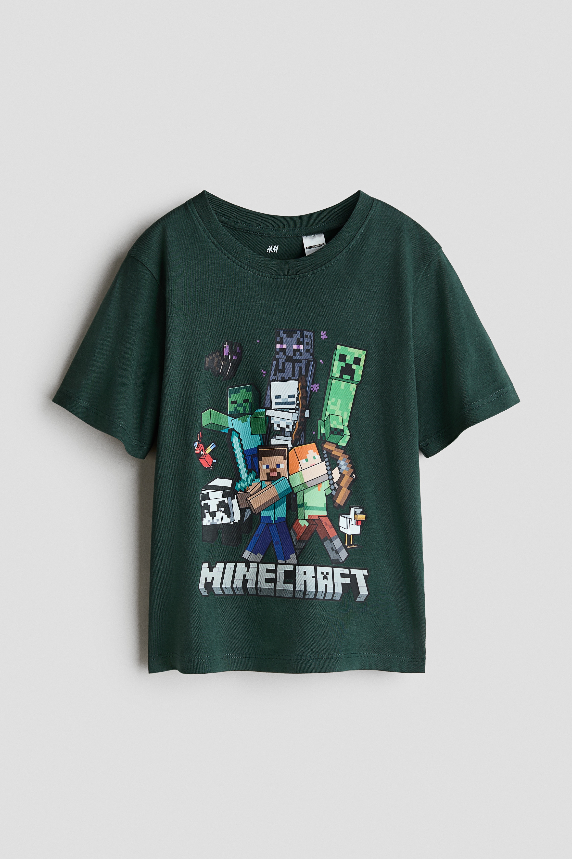 Printed T-shirt - Dark green/Minecraft/Black/Minecraft/White/Minecraft/Green/Minecraft