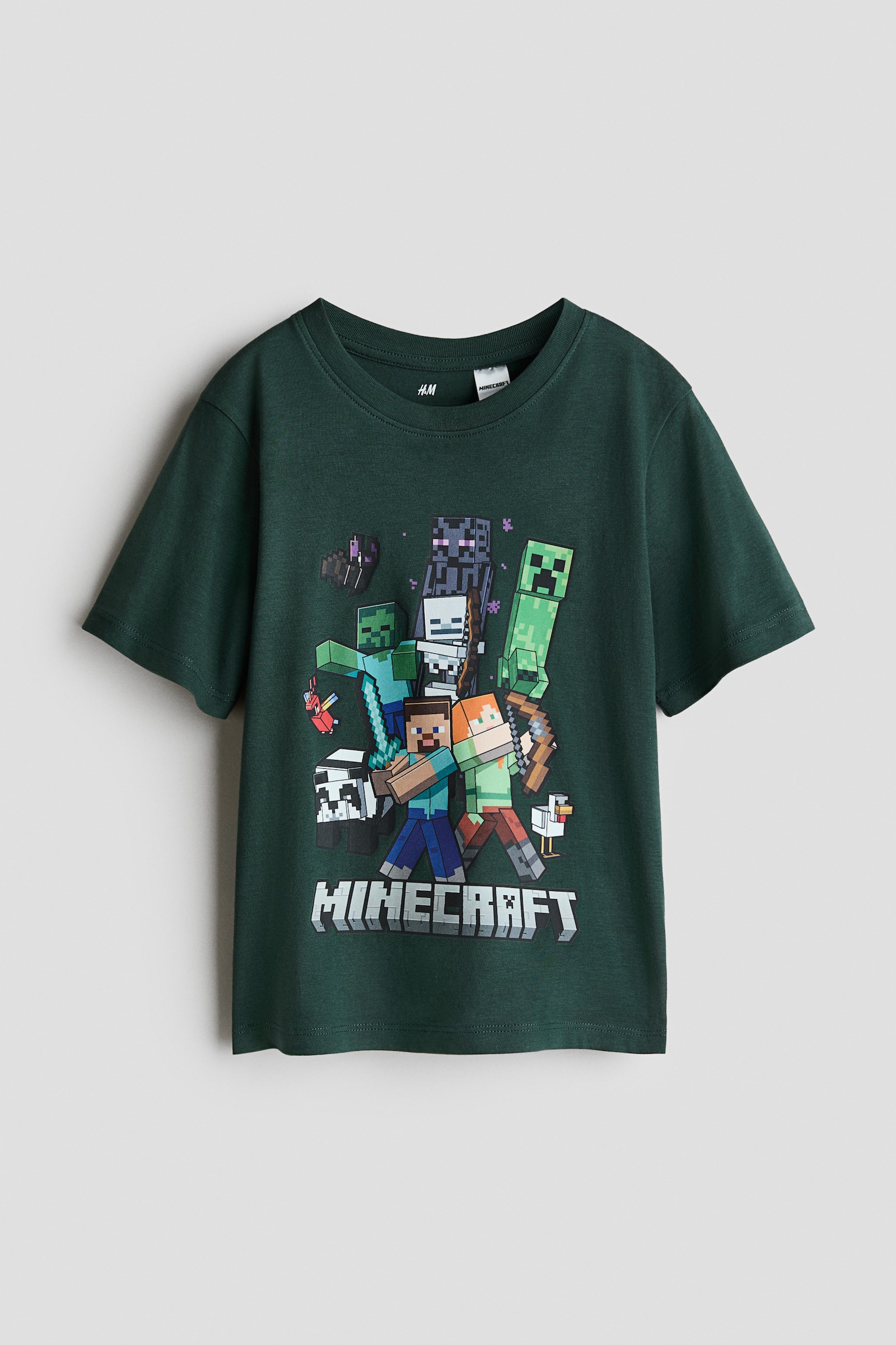 Printed T-shirt - Dark green/Minecraft/White/Minecraft/Green/Minecraft/Black/Minecraft - 1