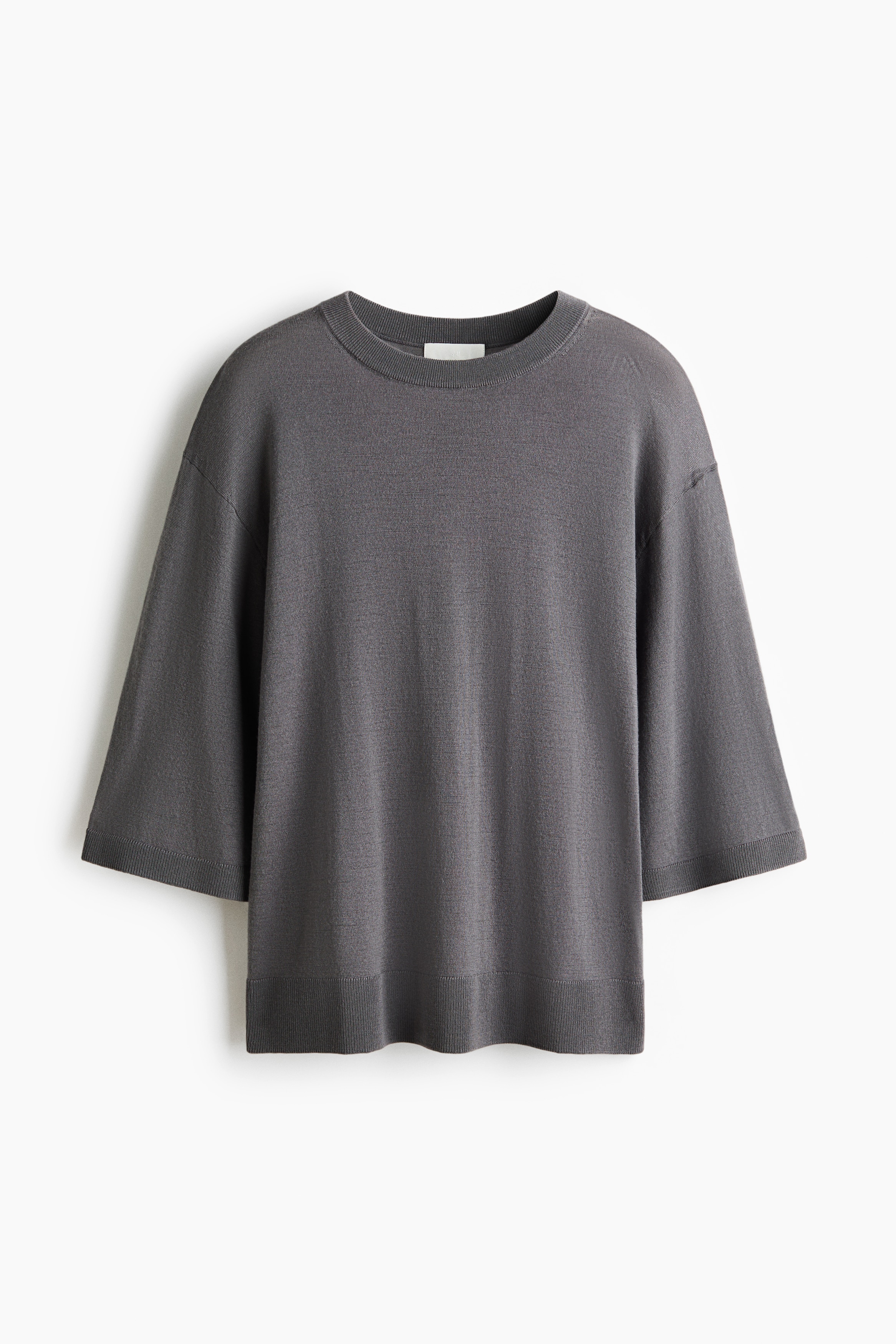 T-shirt en laine mérinos - Gris foncé/Noir/Beige clair/Jaune clair