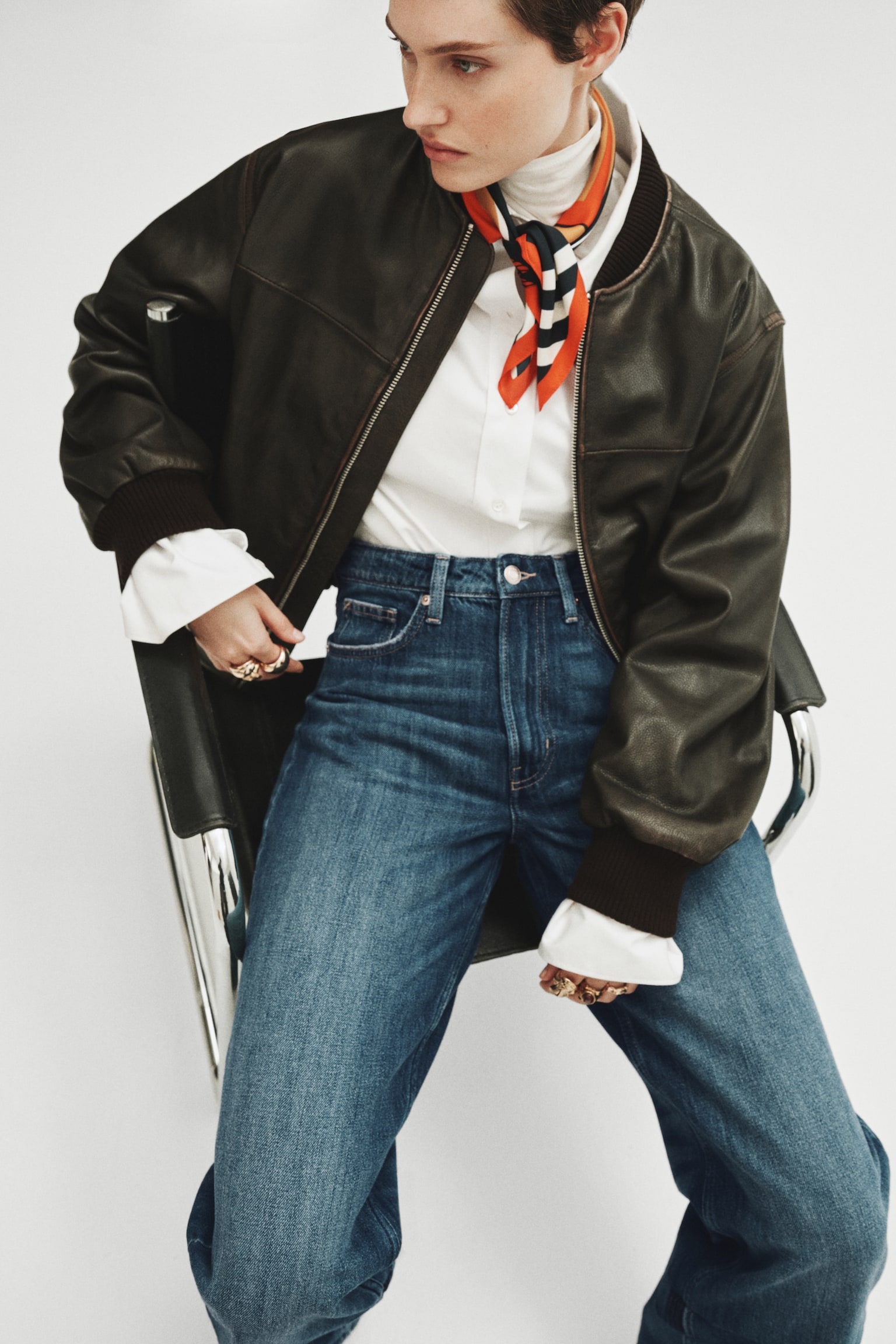 Wide High Waist Jeans - Dark denim blue/Washed black/Denim blue/Navy denim blue/White/Dark denim blue/Dark denim blue/Denim grey/Dark grey/Black/Denim blue - 3