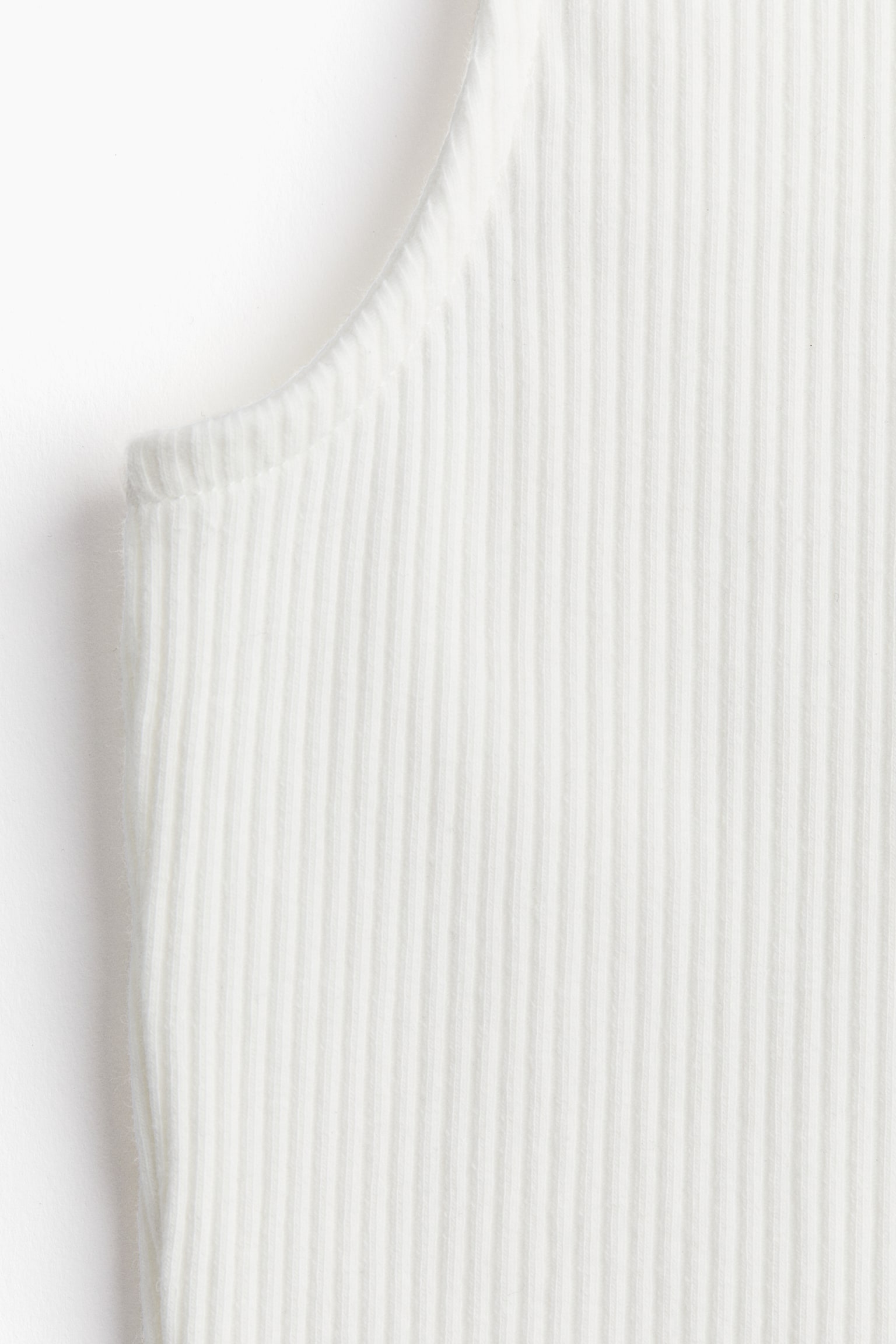 Ribbed sleeveless hoodie - Cream/Black/Dark greige - 3