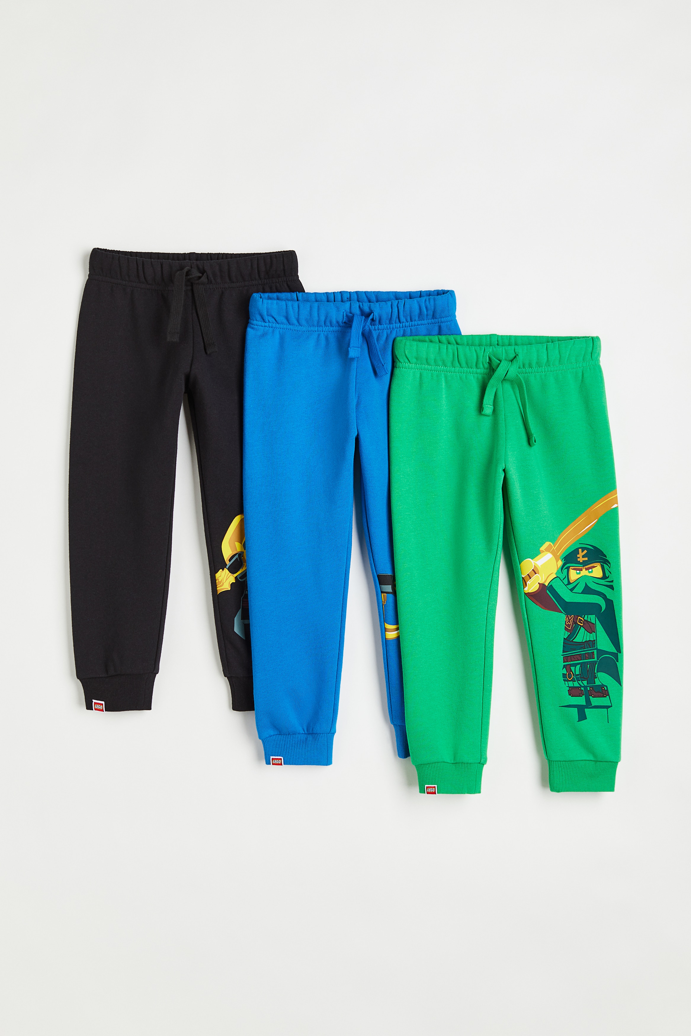 3 pack Printed Joggers Green Ninjago Kids H M CA