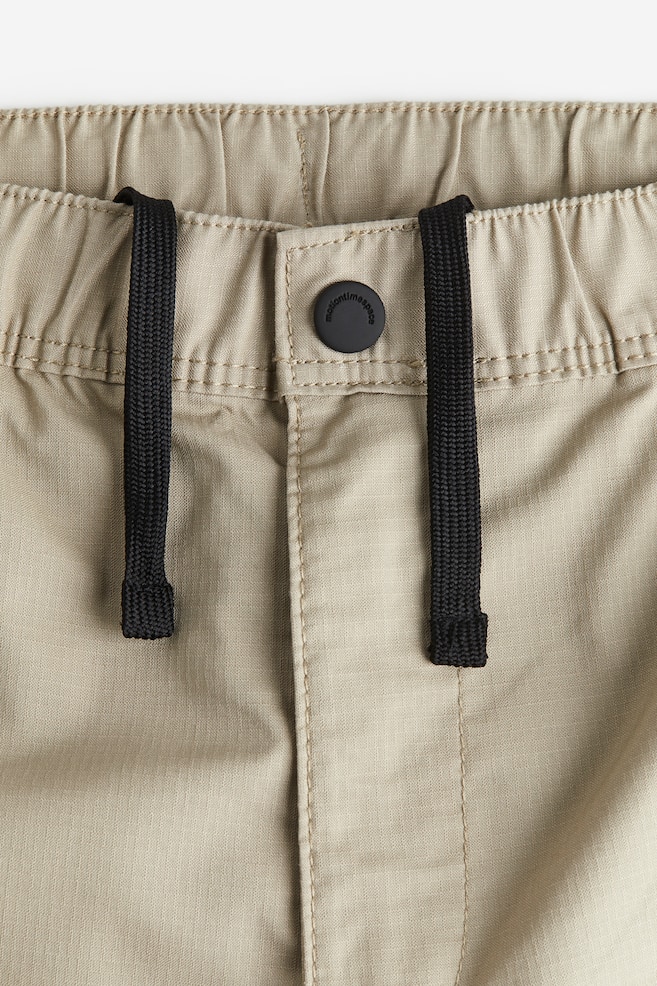 Pantaloni cargo in tessuto ripstop Regular Fit - Beige/Nero/Grigio/Verde kaki scuro - 3