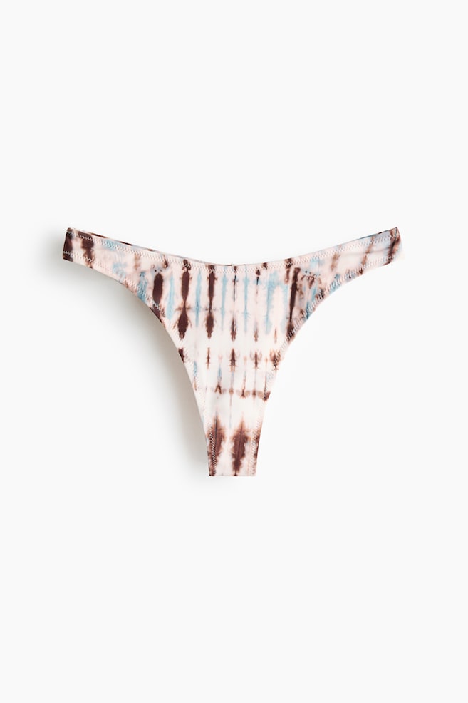 Brazilian Bikini Bottoms - Light beige/tie-dye/Green/White/floral/Dark purple/Dark brown/Green/Light pink/patterned/White/black patterned/White - 1