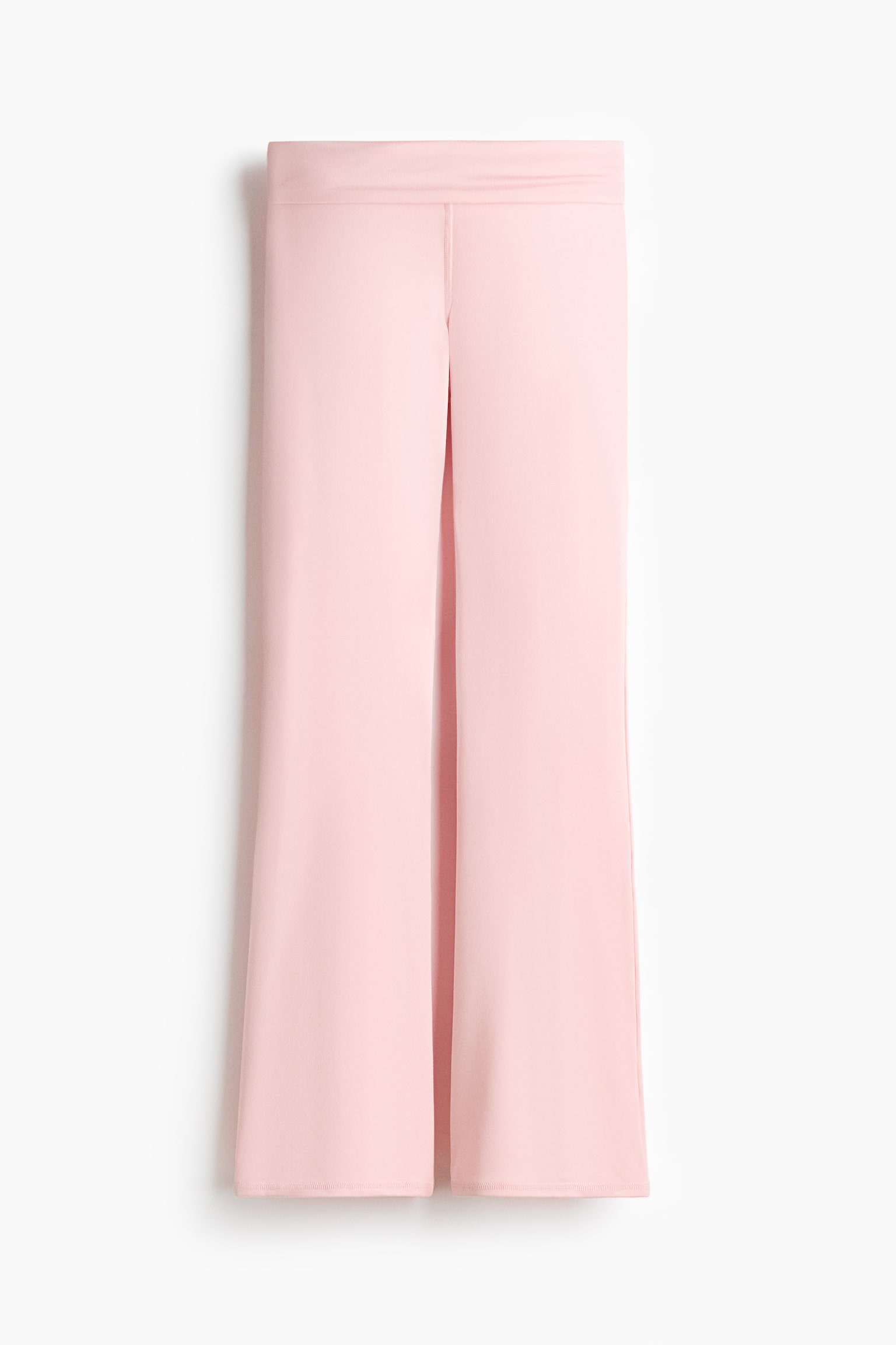 Flared brushed jersey trousers - Light pink - 2