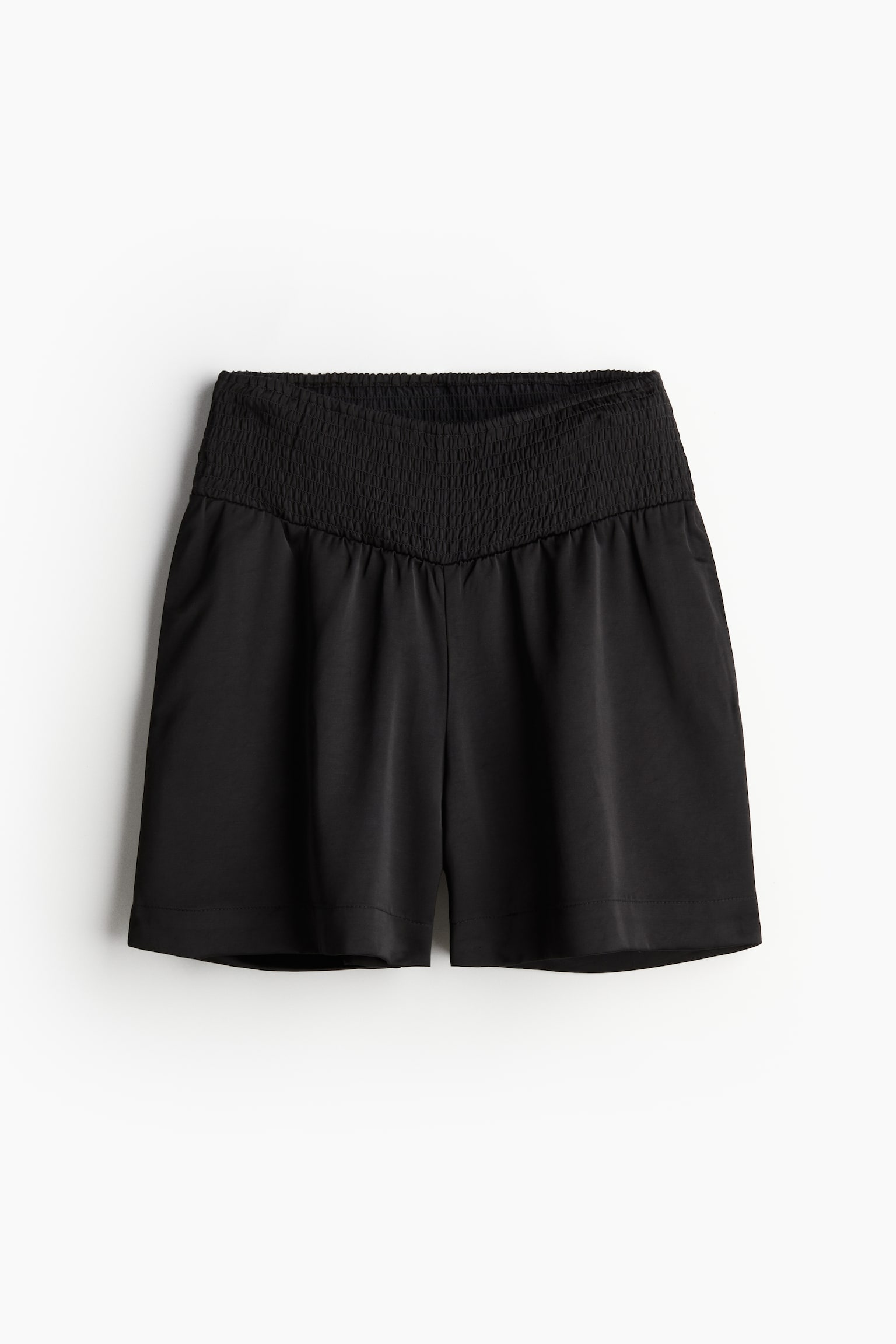 MAMA Before & After satin shorts - Black/Cream - 1