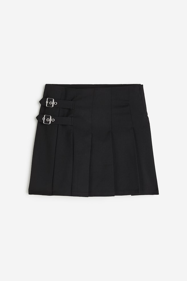 Pleated skirt - Black - 1