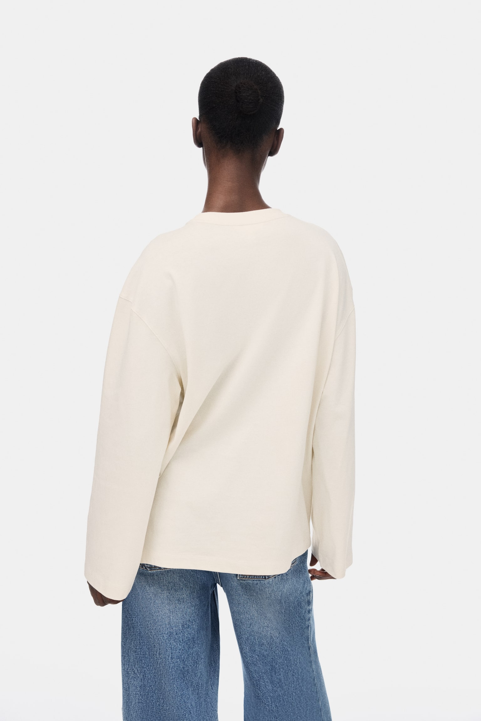 Oversized jersey top - Cream/Parisien/White/Les Nuits/Light grey marl/New York - 4