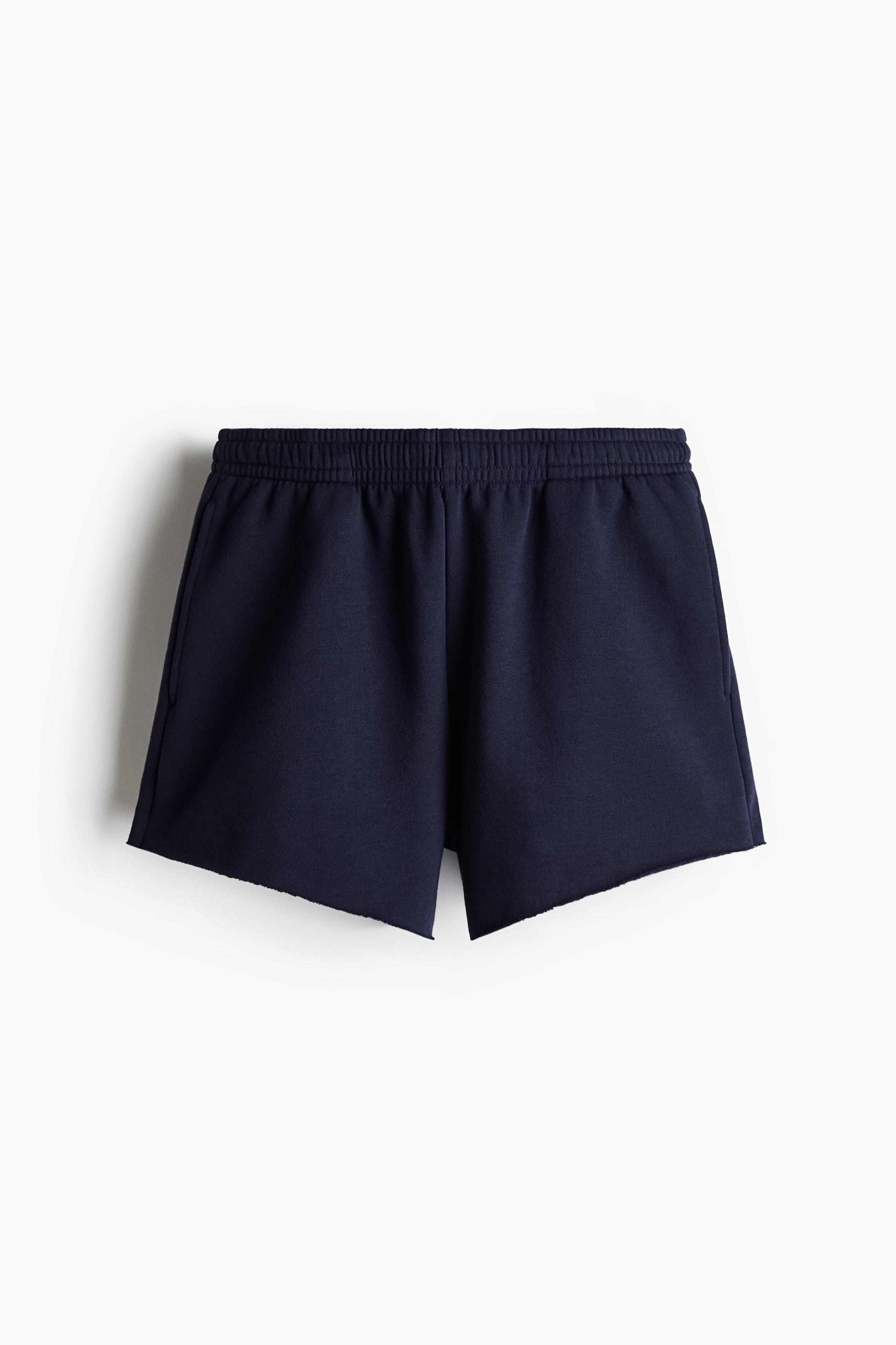 Sweatshirt shorts - Regular waist - Short - Navy blue - Ladies | H&M GB