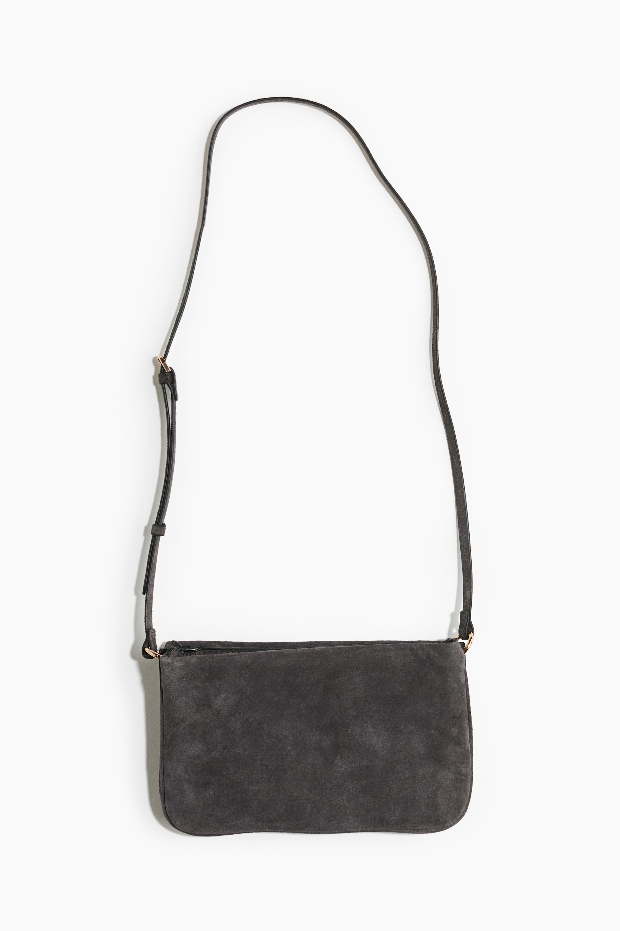 View larger image: Suede Crossbody Bag - Dark gray - Ladies | H&M US 1