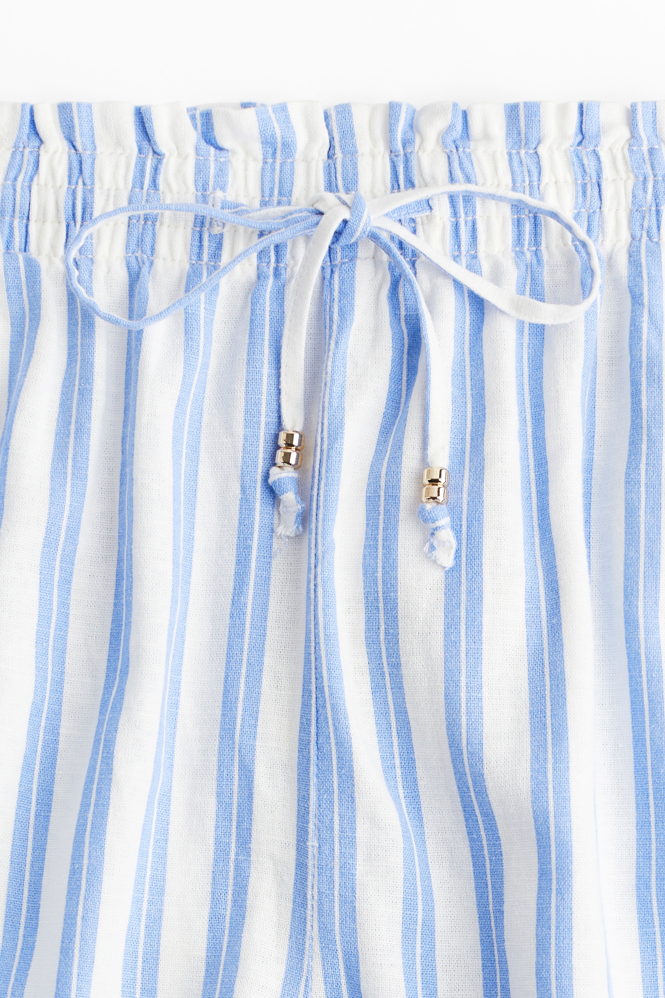 Linen-blend drawstring shorts