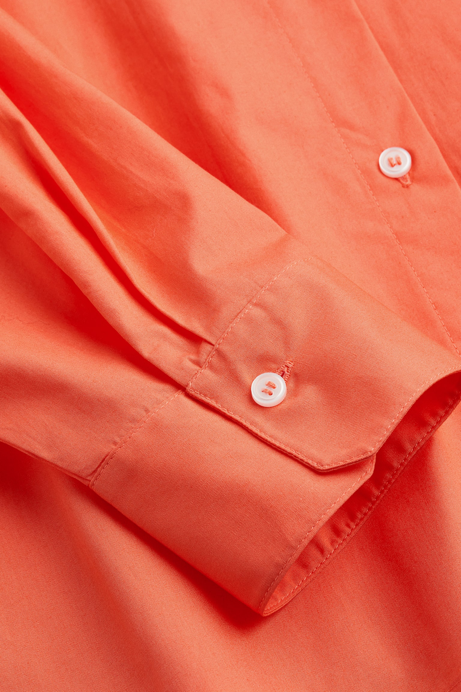 Oversized Poplin Shirt - Orange/Light pink/White/Grey/Green/Black/White/Stripe - 2