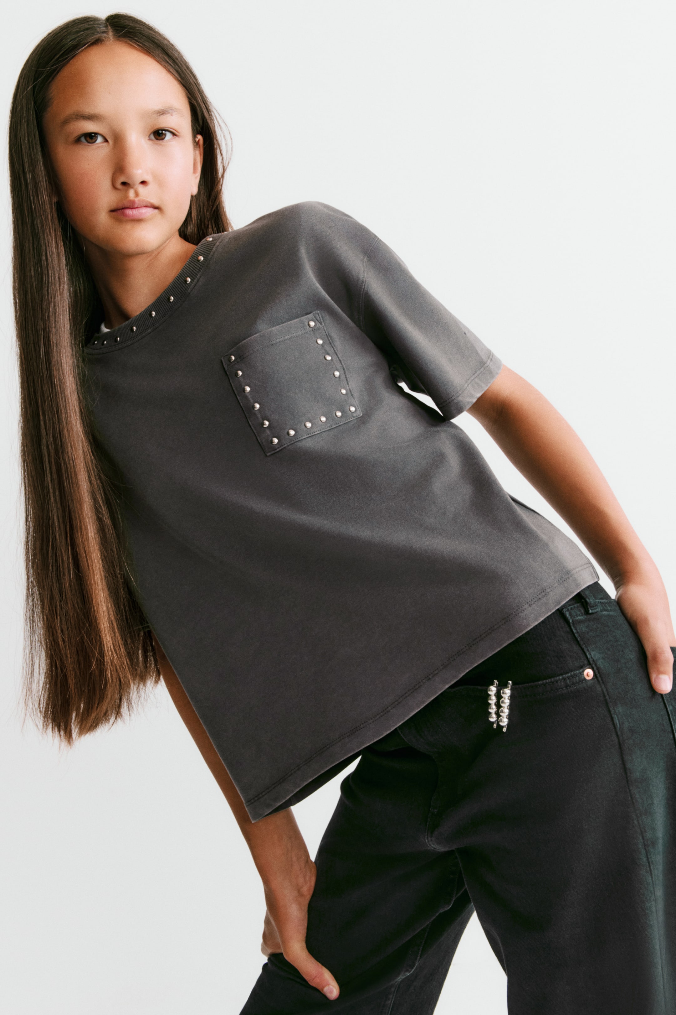 Studded Cotton T-Shirt