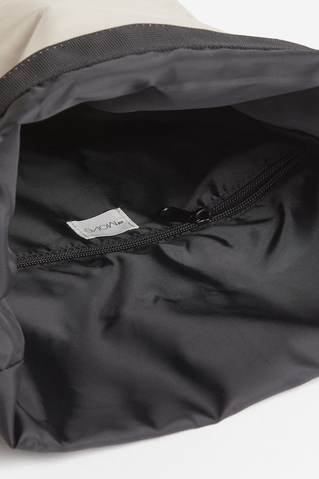 Water-repellent sports backpack - Light beige/Black/Dark grey - 3