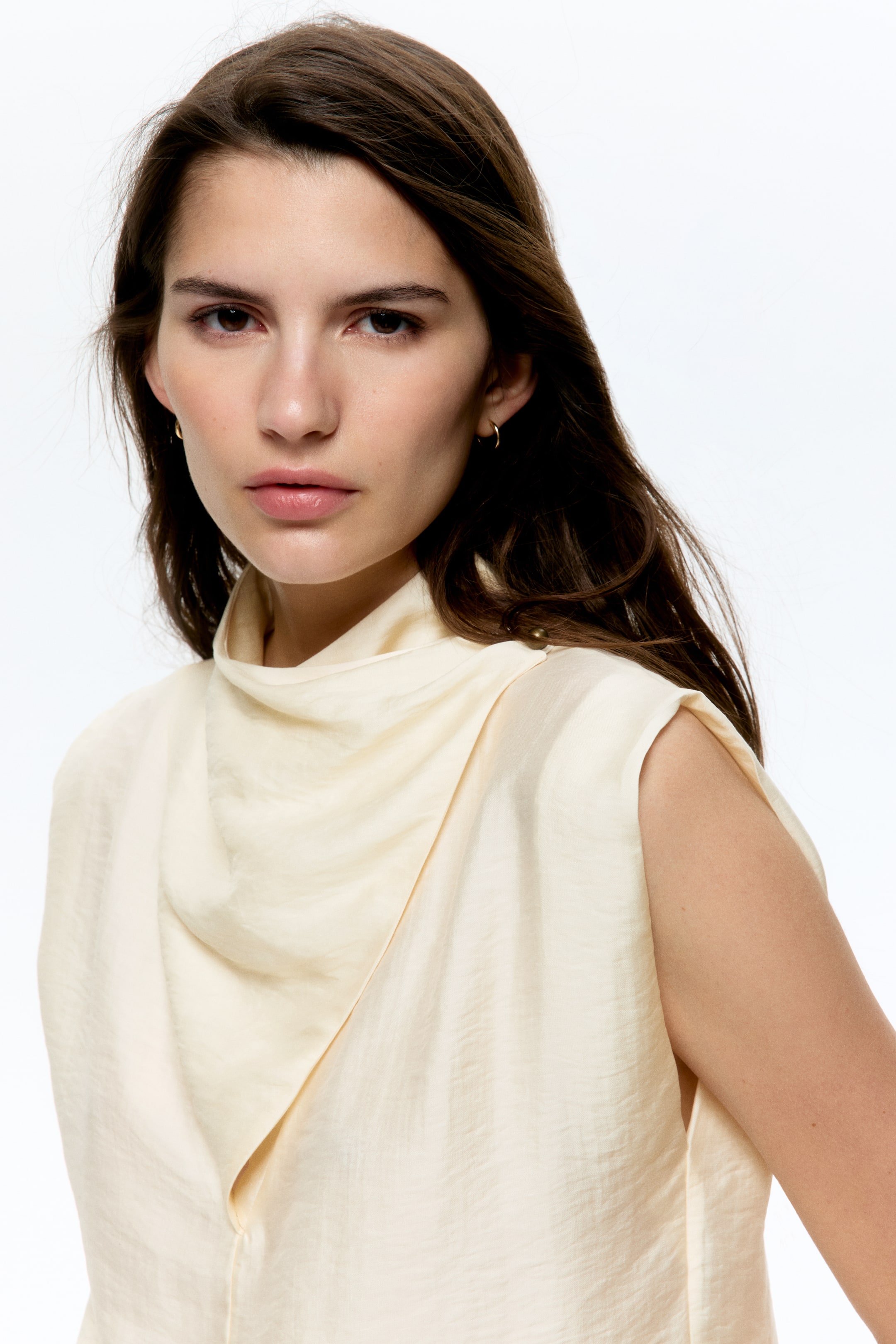 Wrap-Detail Lyocell-Blend Top