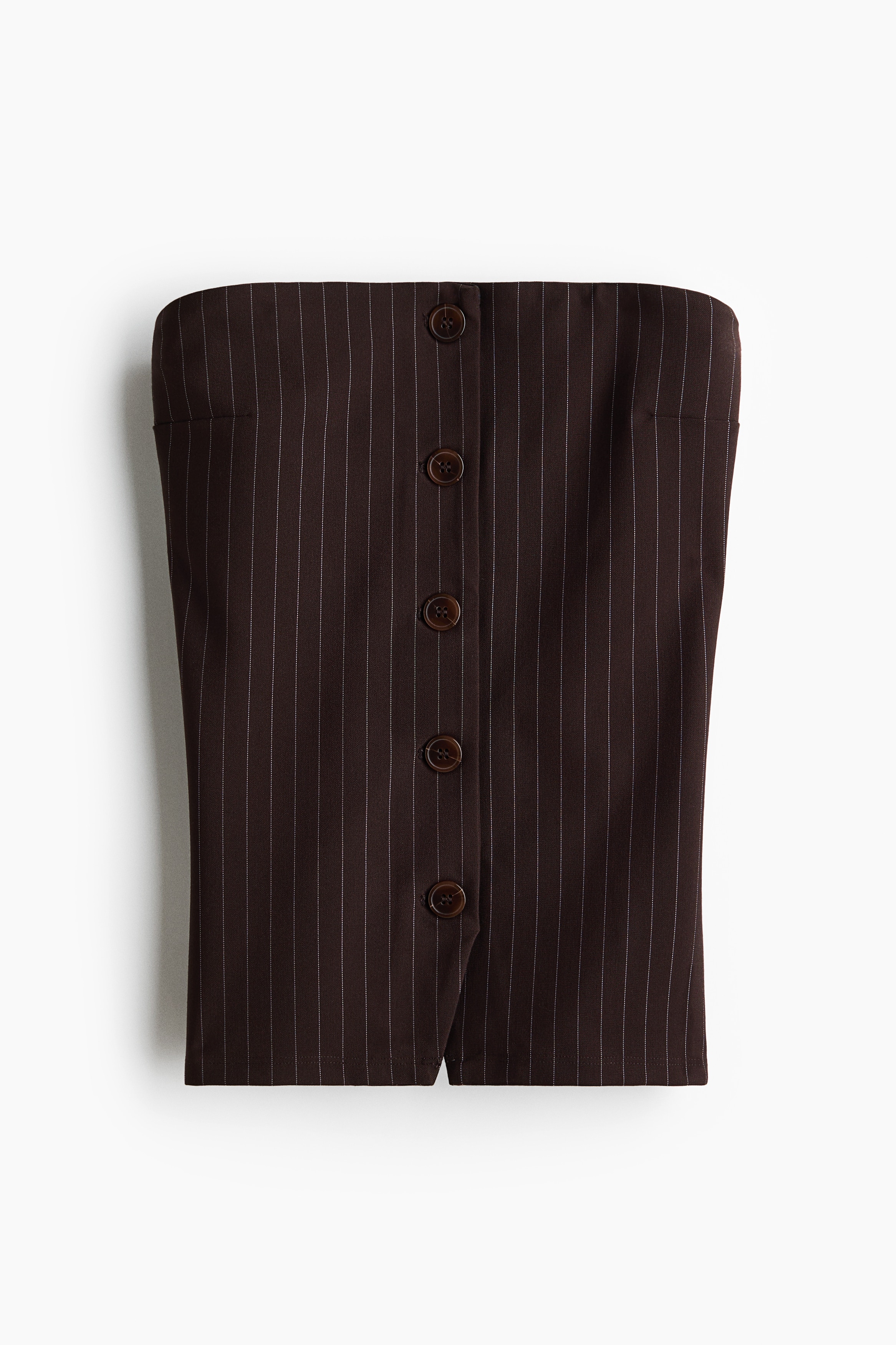 Bandeau Yelek - Koyu kahverengi/İnce çizgili