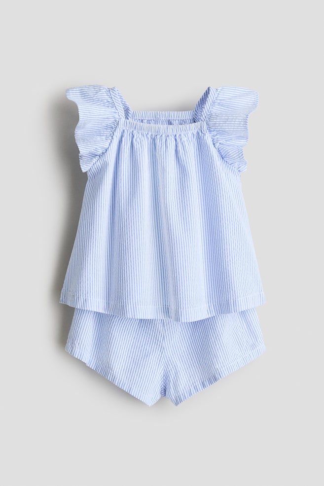2-piece set - Light blue/White striped/Light pink/Strawberries/White/Light pink/Floral - 1