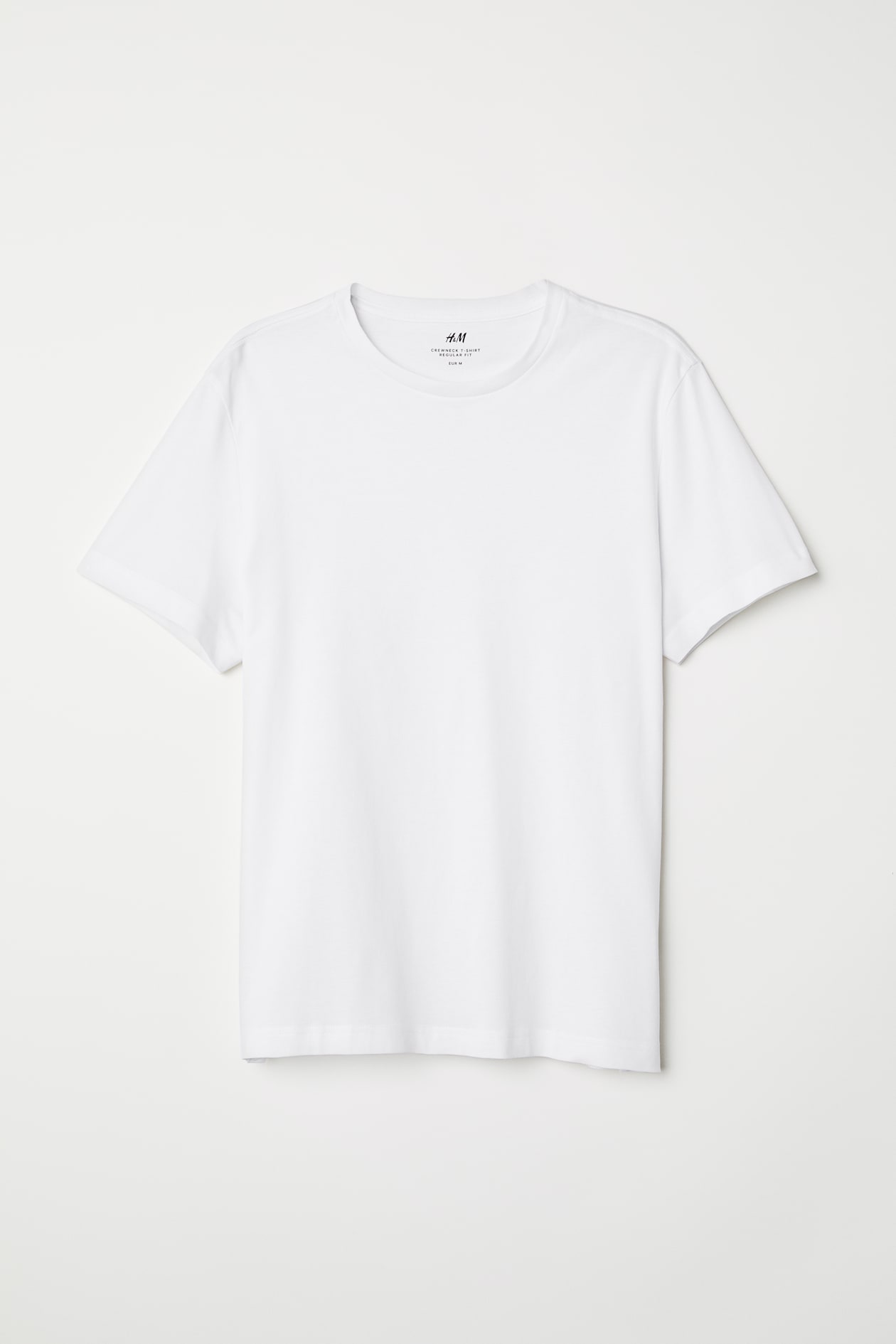 Regular Fit Crew-neck T-shirt - Round Neck - Short sleeve - White - Men ...