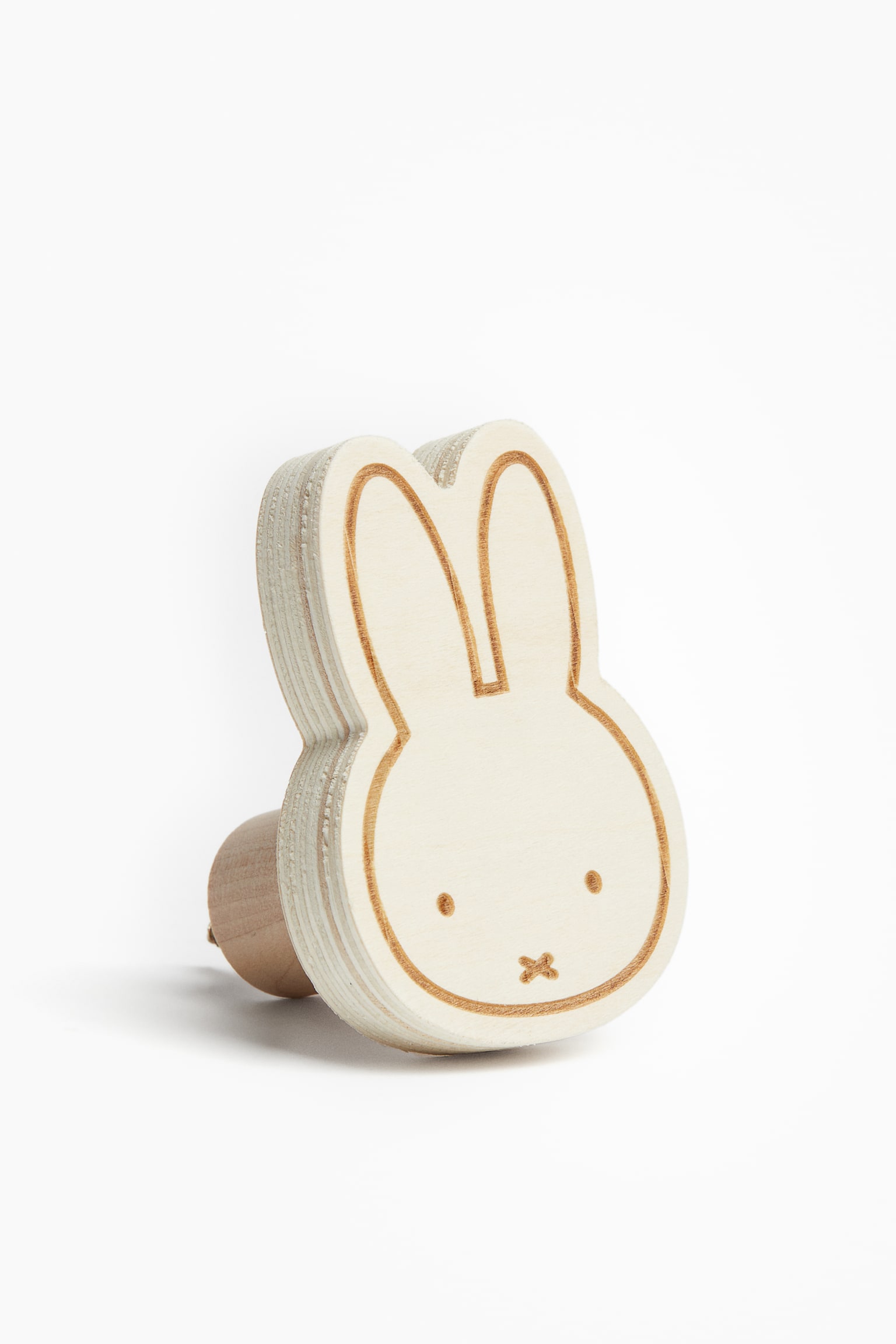 Krok i plywood med burnout-motiv - Ljusbeige/Miffy - 1