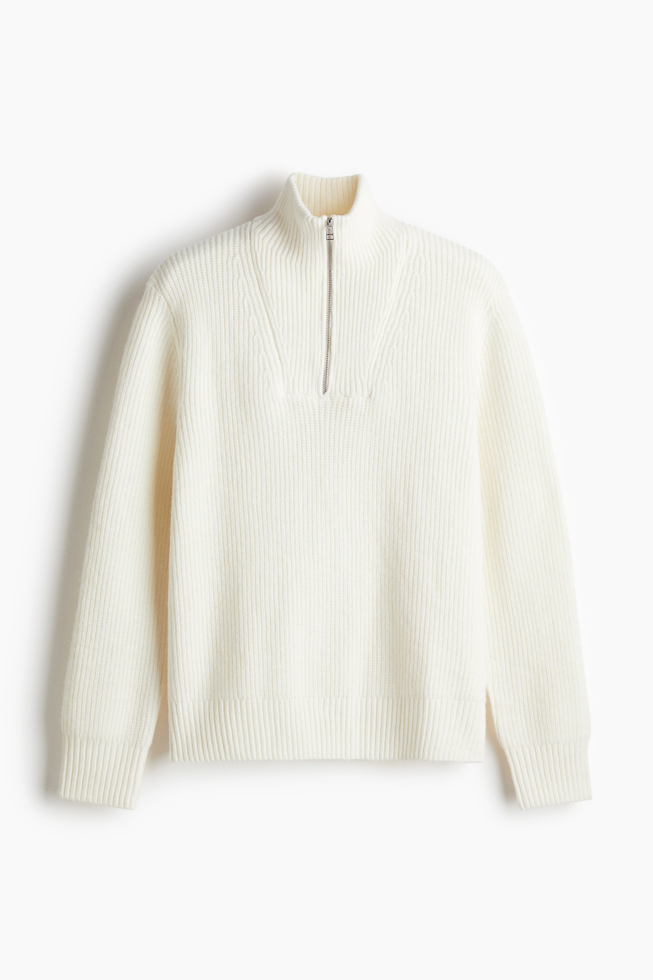 Regular Fit Zip-top jumper - White - Men | H&M GB 5