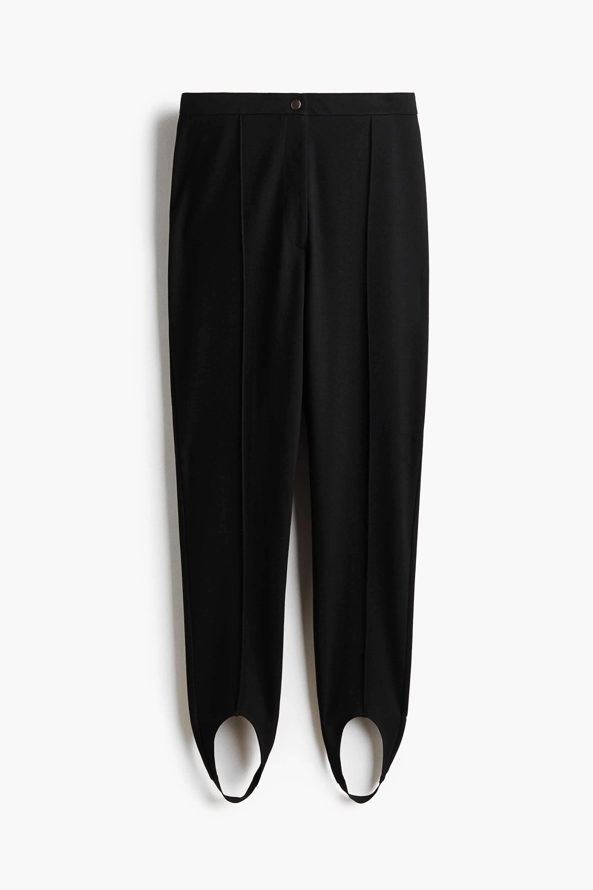 Crease-front stirrup leggings - Noir