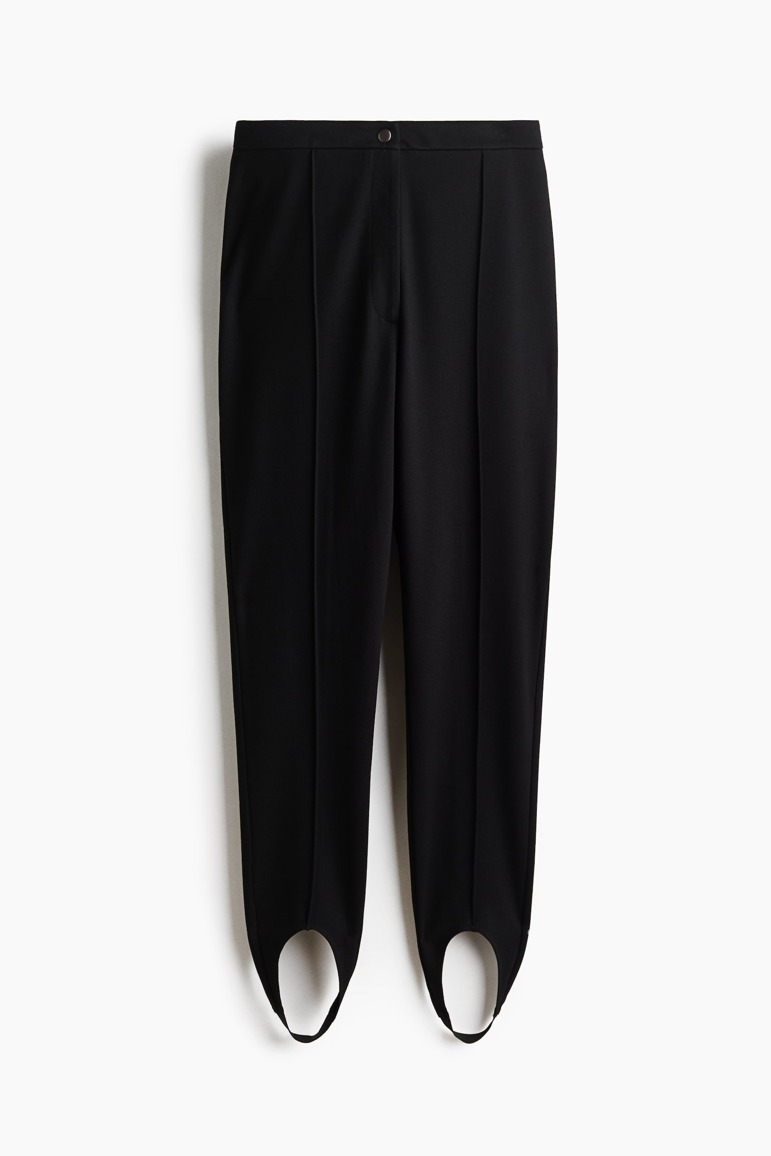 Leggings de estribo con raya - Negro - 1