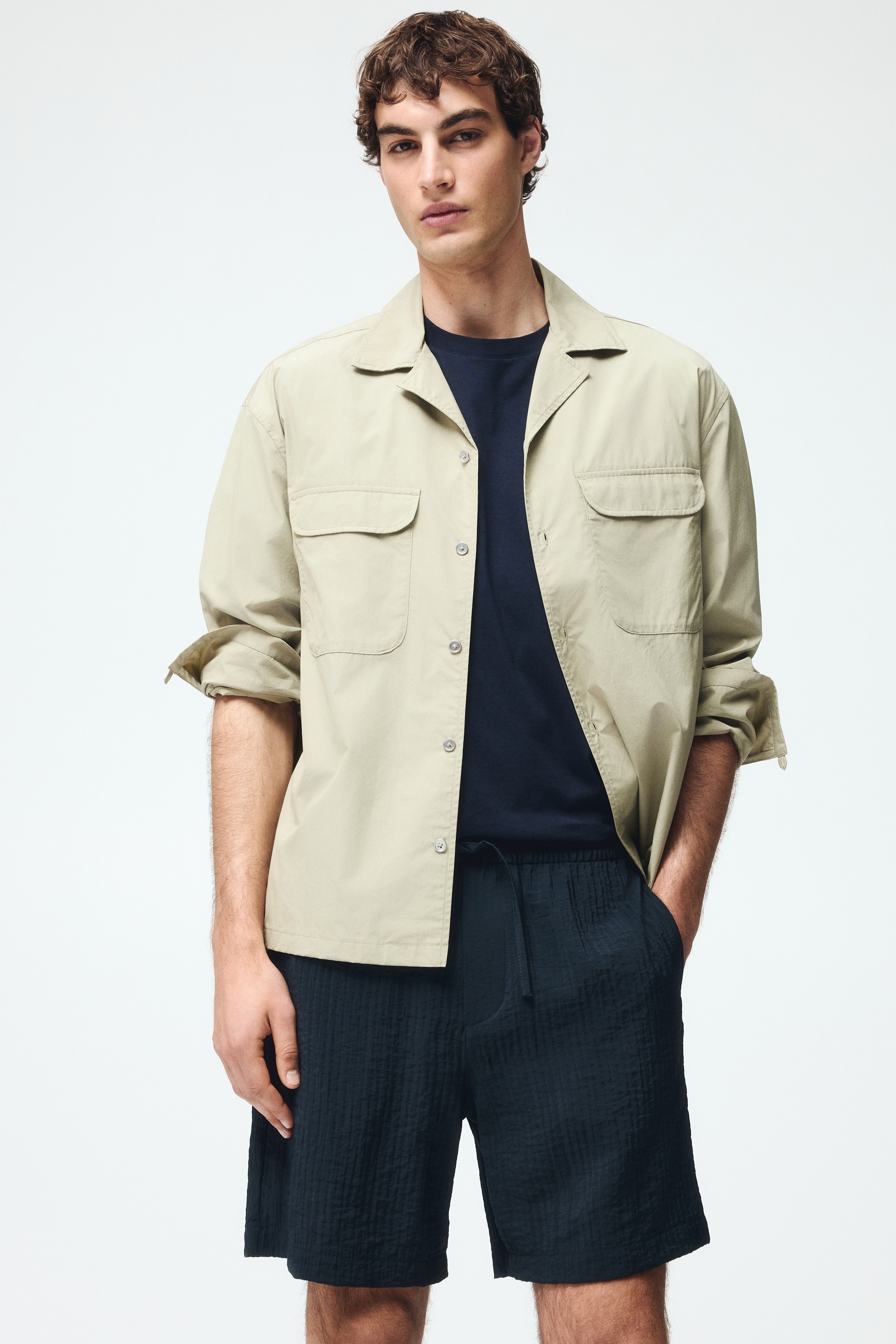 Relaxed-Fit Textured Shorts