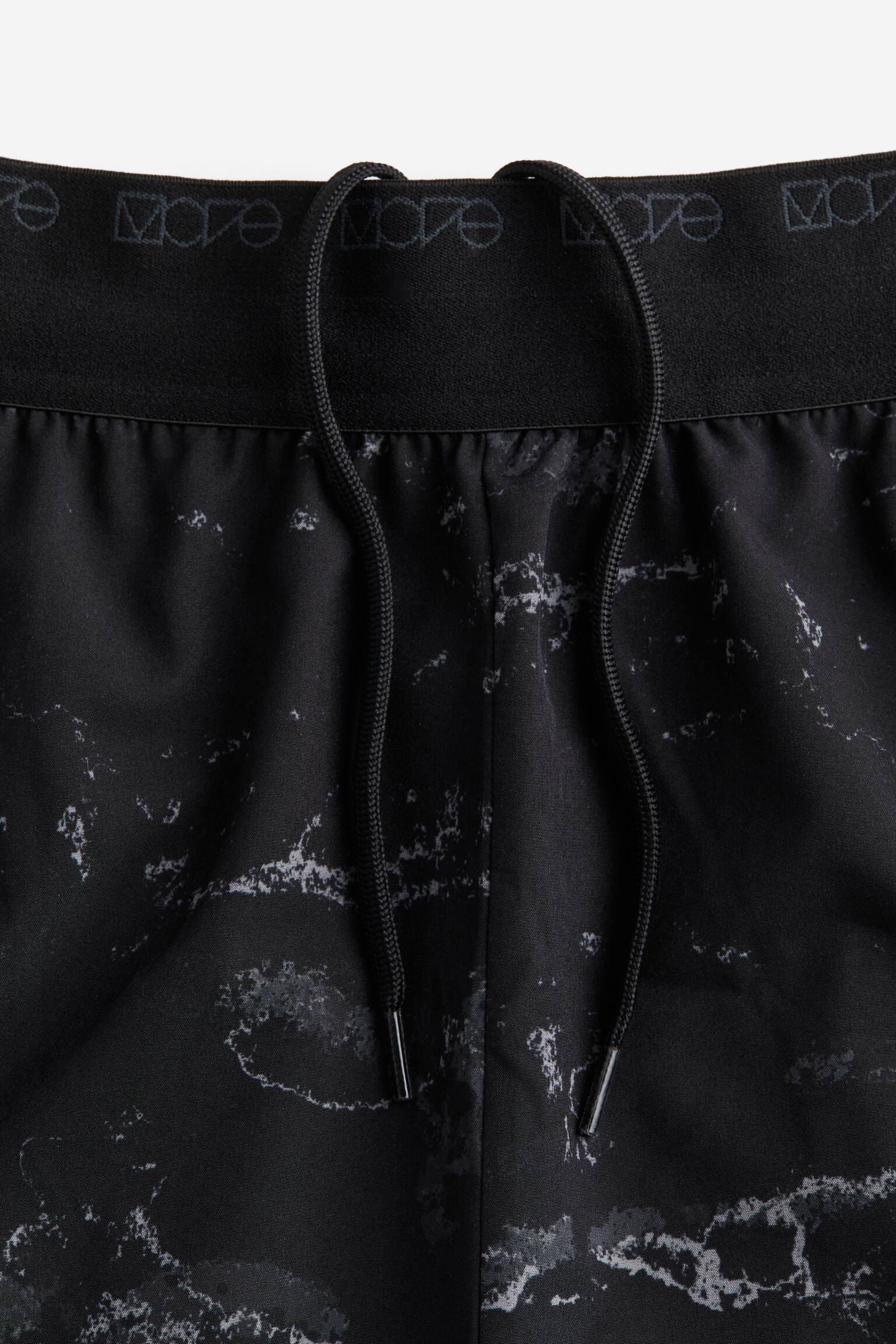 Mid Length Activewear Shorts In DryMove™ - Black/Pattern - 8