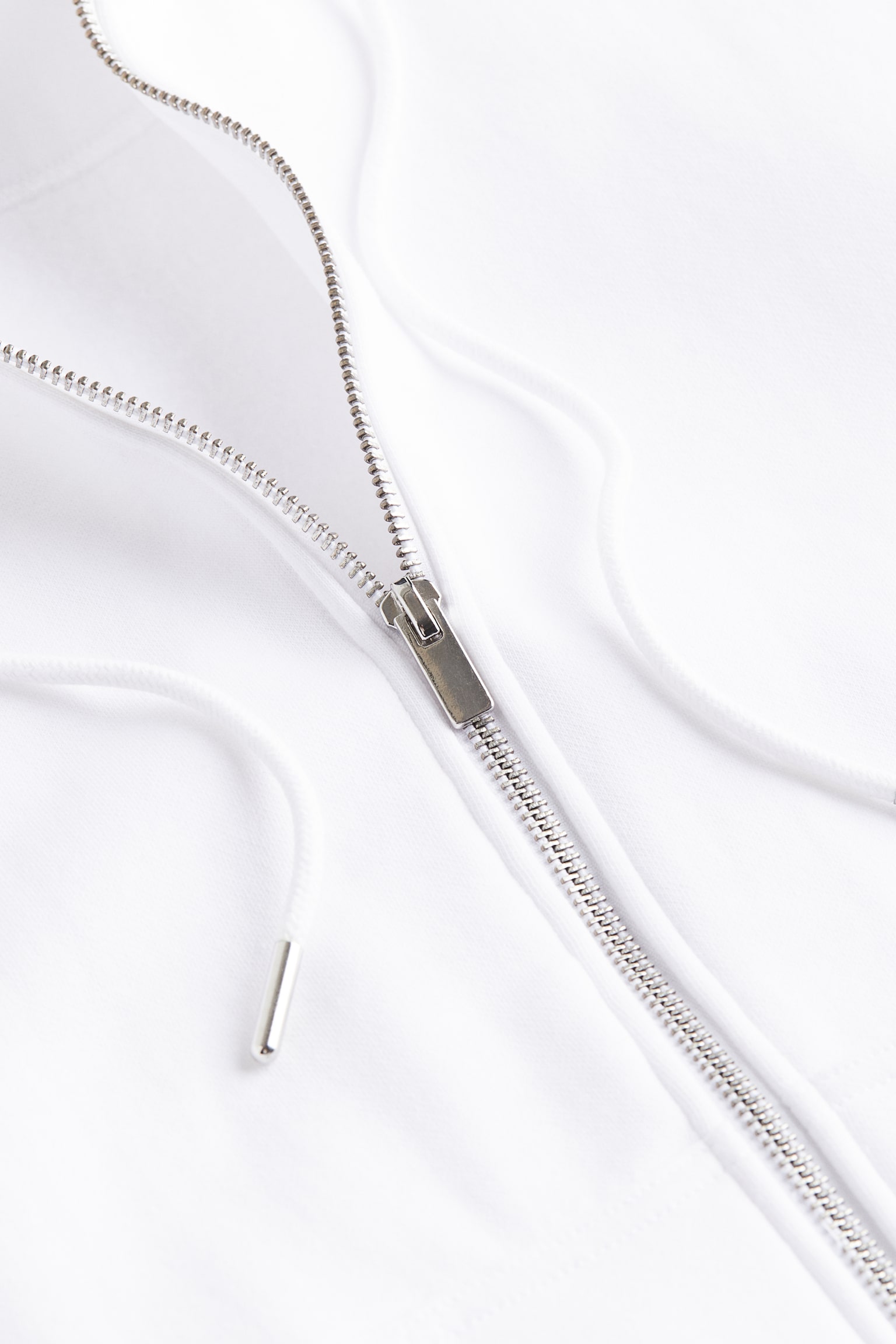 Zip-through hoodie - White/Black - 7