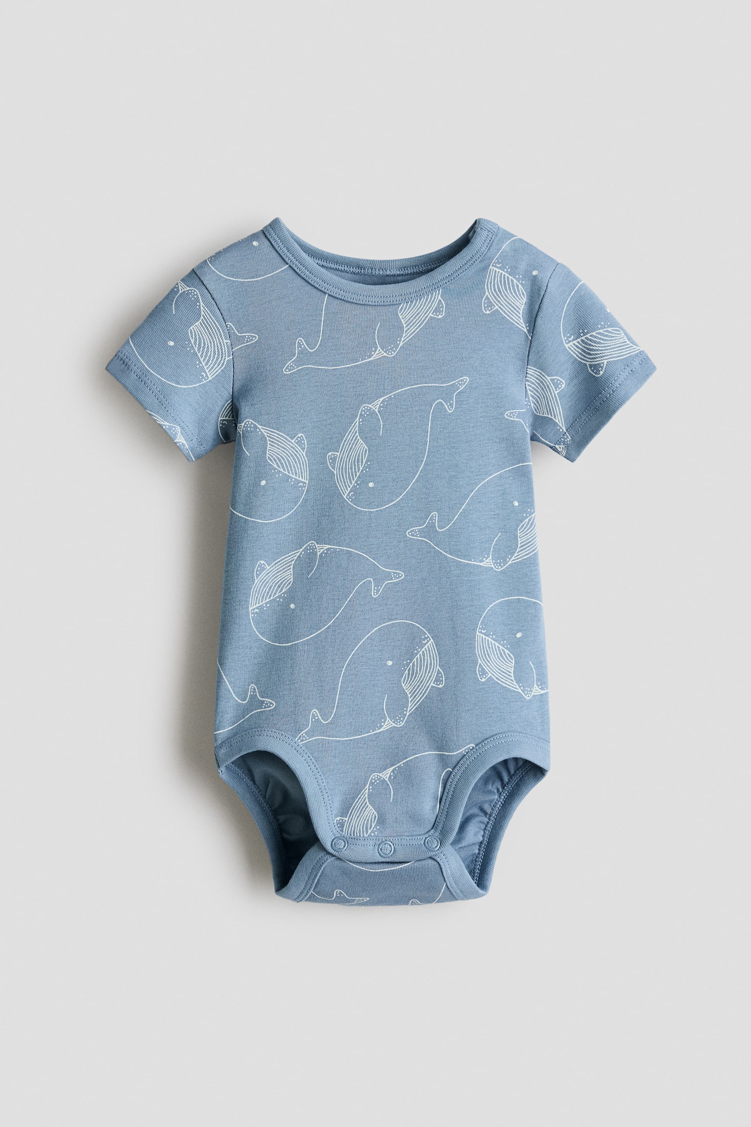 Printed bodysuit - Light dusty blue/Whales/Light pink/Strawberries/Cream/Sailing boats/Yellow/Lemons/Light pink/Floral/Light blue/Floral/Navy blue/Sailboats