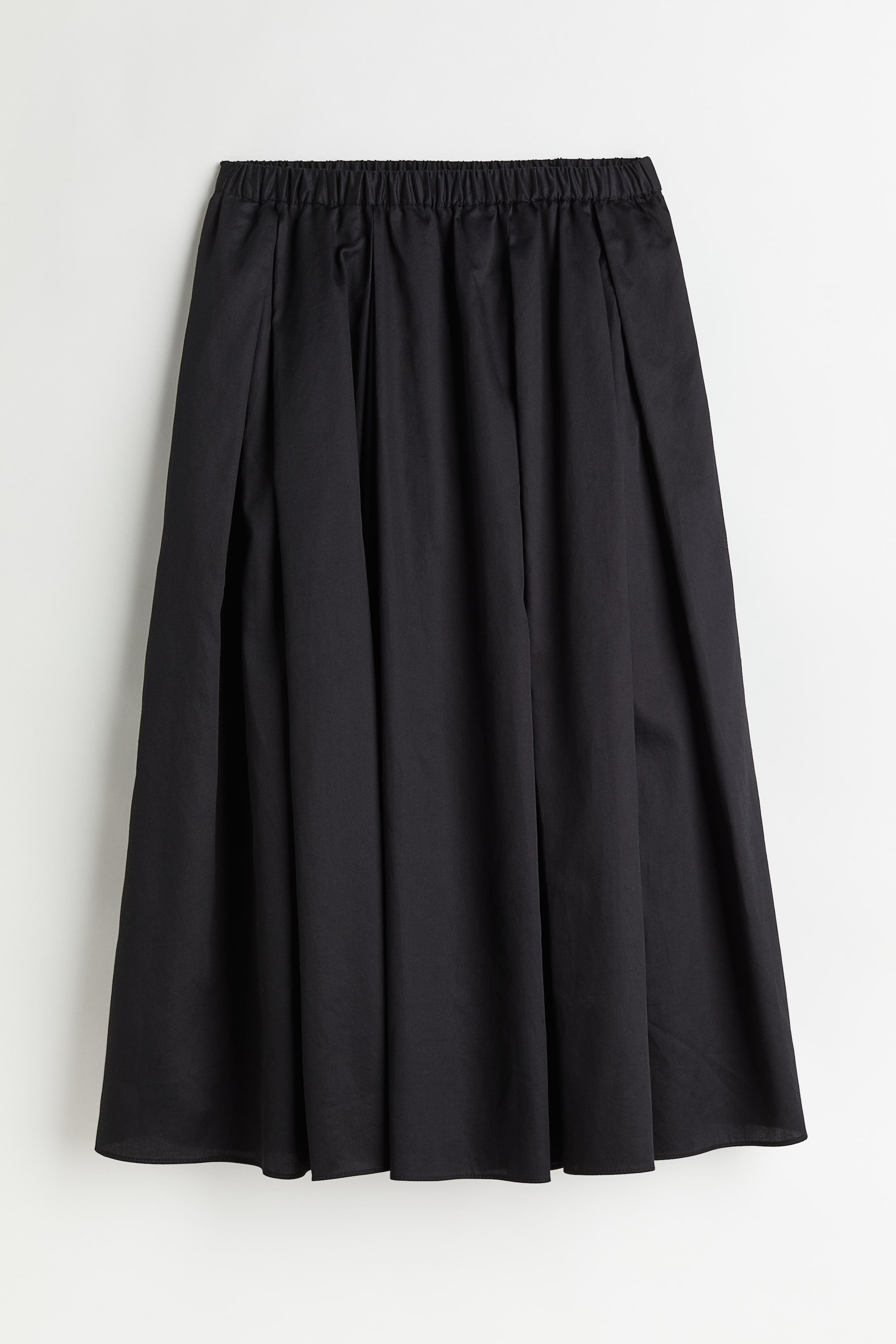 Grotere afbeelding bekijken: Wijde rok van keper - Zwart - DAMES | H&M BE 1