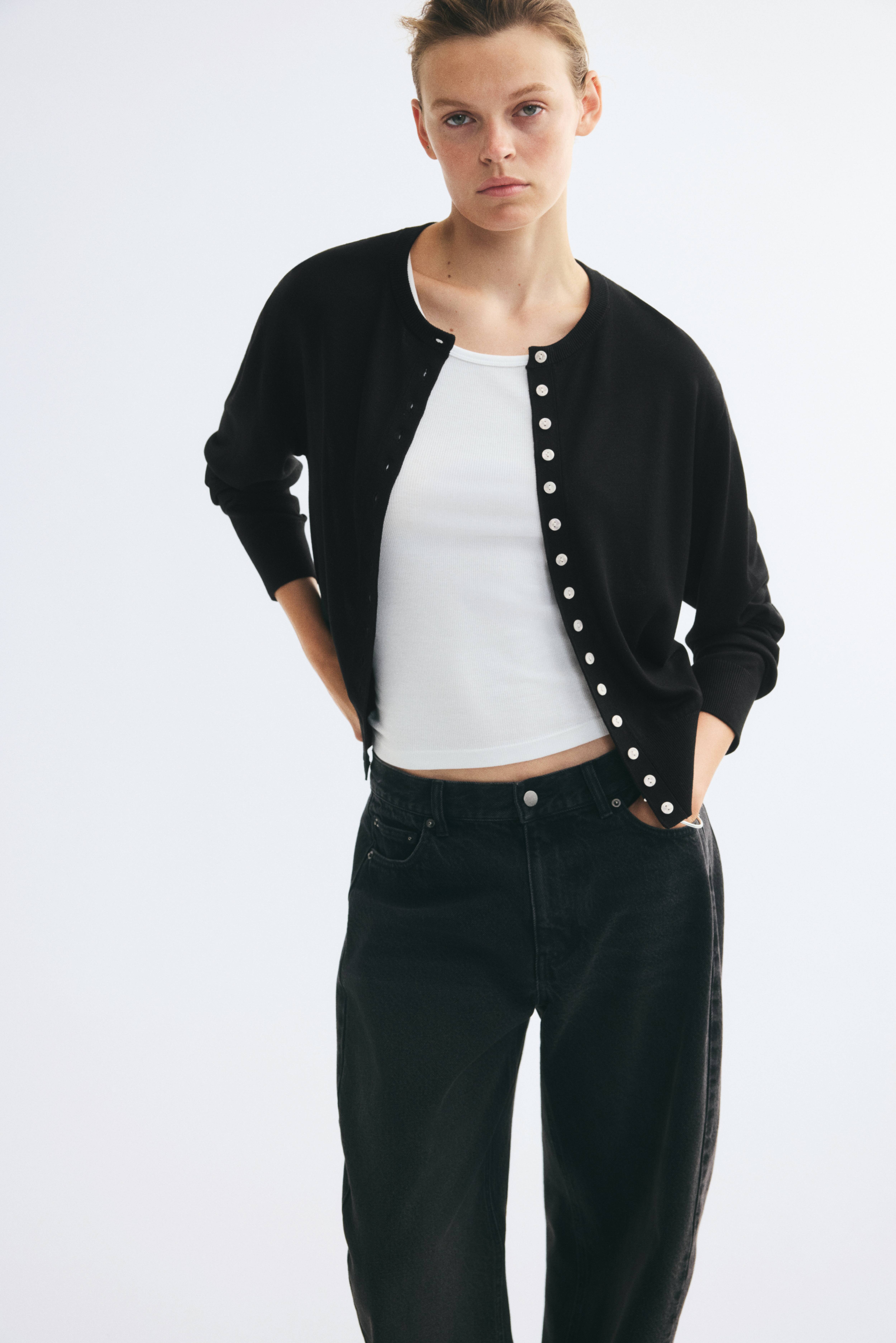 Fine-Knit Cardigan