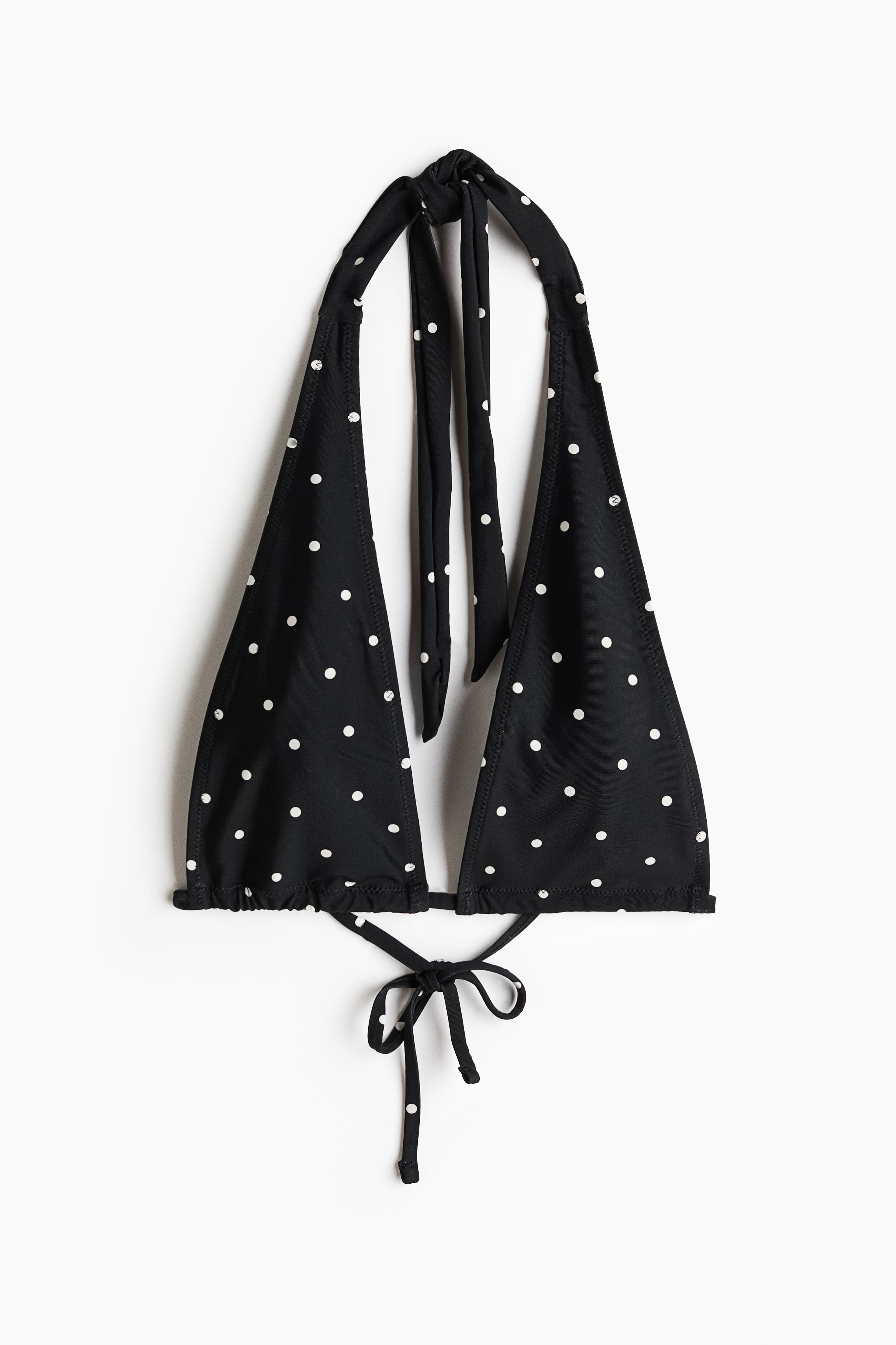 Triangel-Bikinitop - Schwarz/Polka Dots