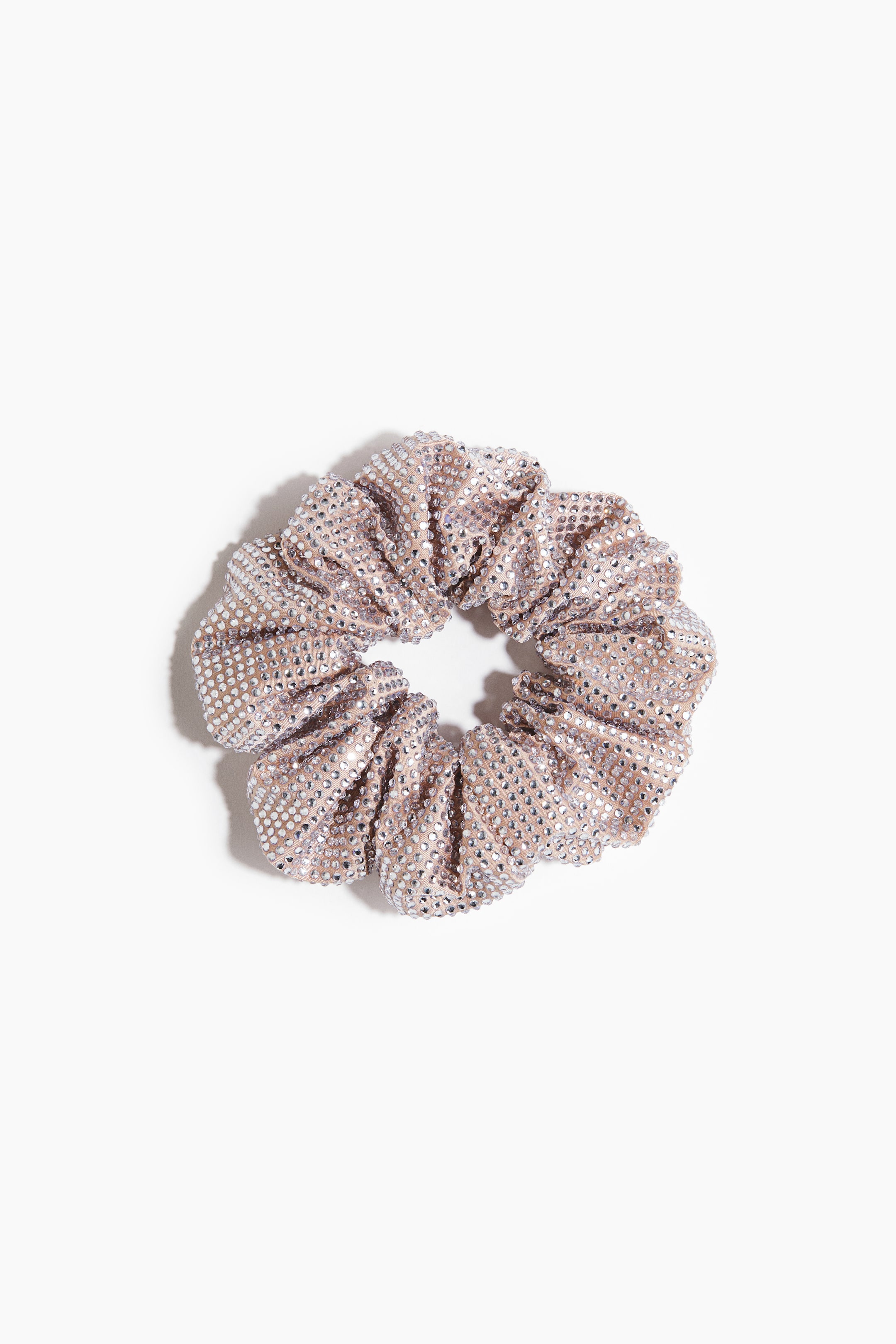 View larger image: Rhinestone-embellished scrunchie - Taupe - Ladies | H&M 1