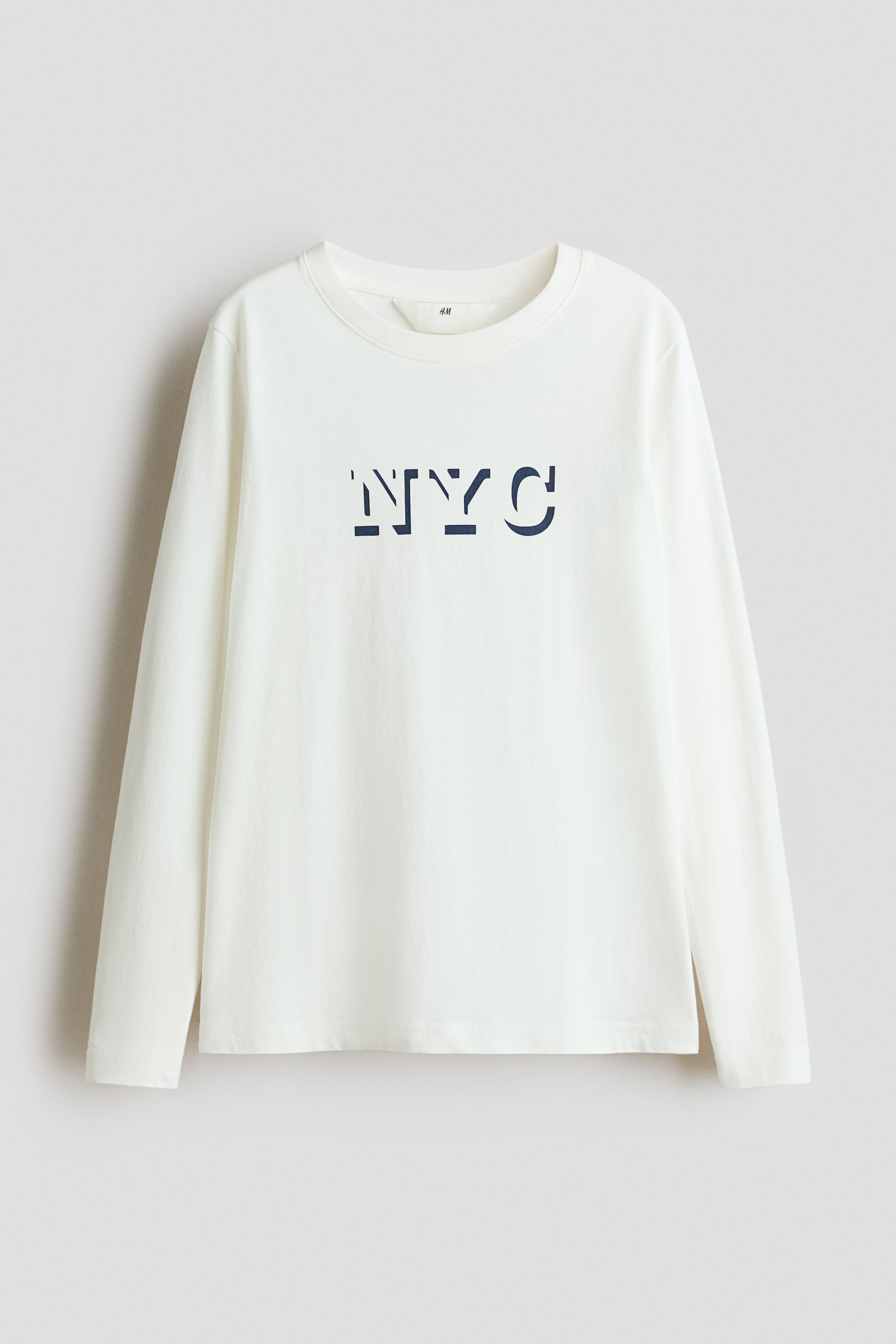 Büyük resmi görüntüle: Uzun Kollu Tişört - Beyaz/NYC - ÇOCUK | H&M TR 1