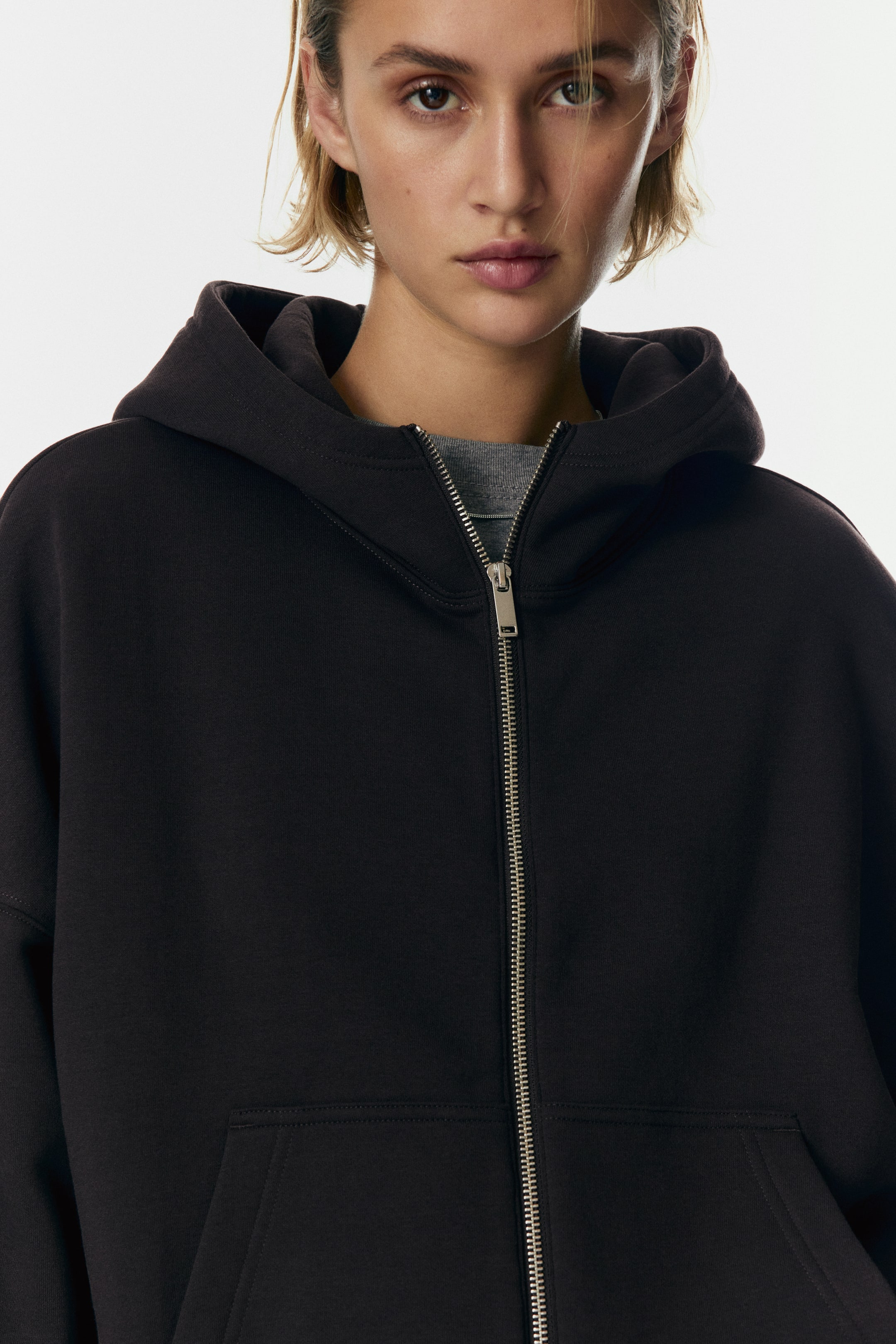 View larger image: Hooded Jacket - Black - Ladies | H&M US 2