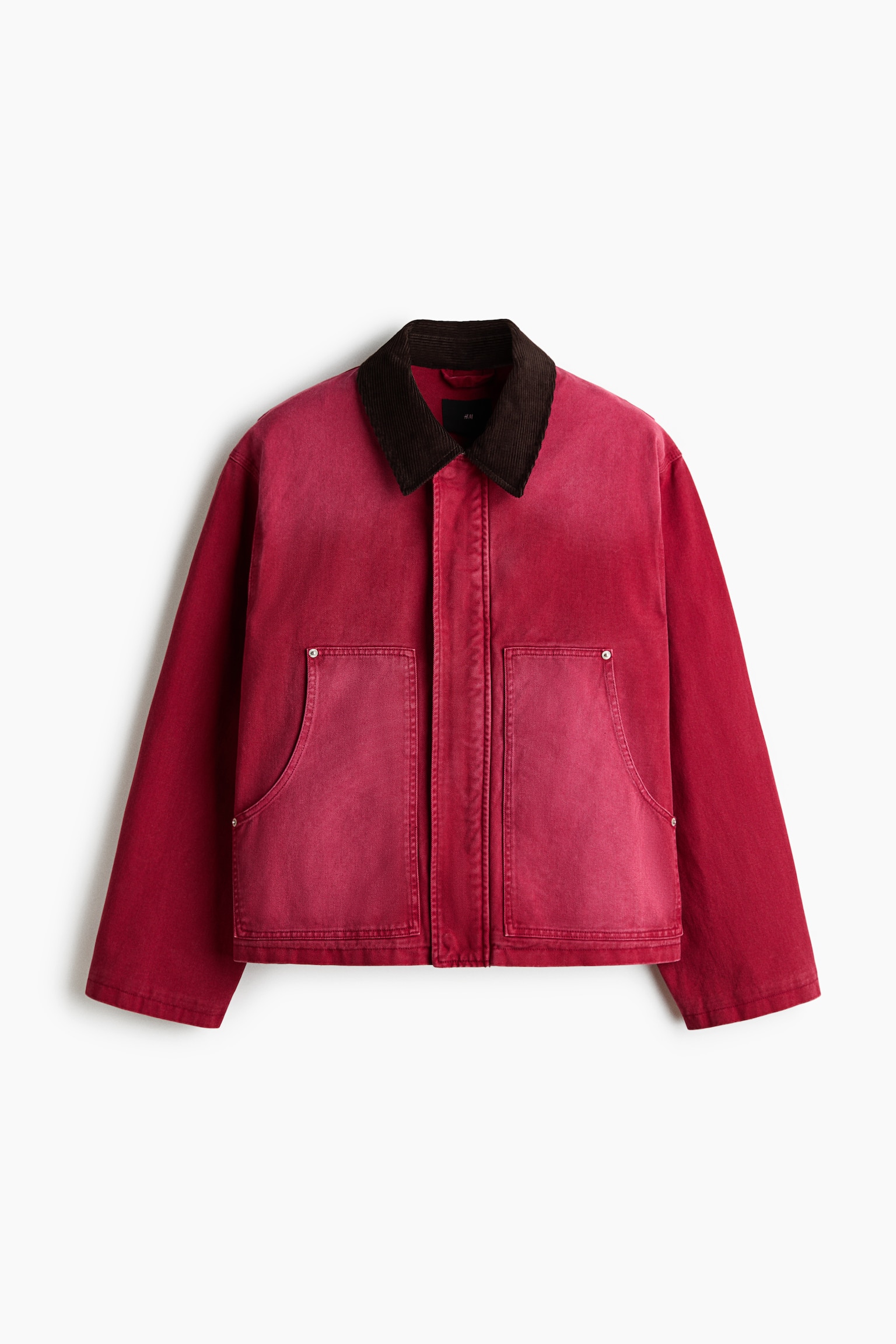 Áo khoác ngắn kiểu bảo hộ lao động - Màu đỏ/Khối màu - 1