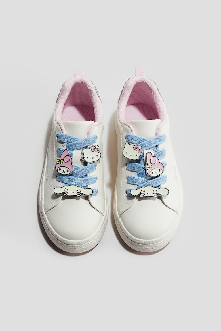 Appliquéd trainers - White/Hello Kitty - Kids | H&M SG