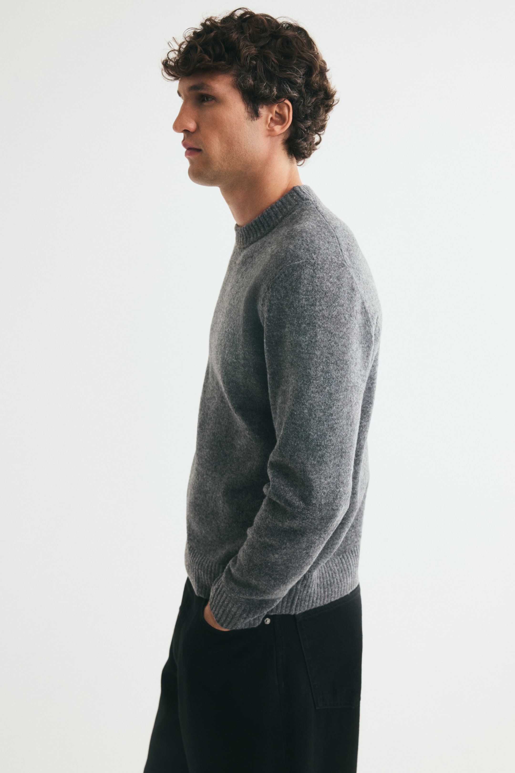 Regular-Fit Brushed Sweater