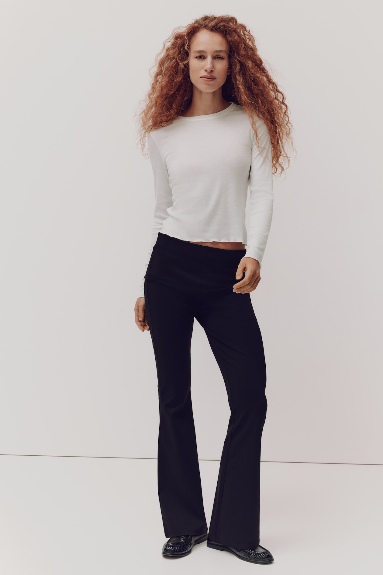 Flared Jersey Pants