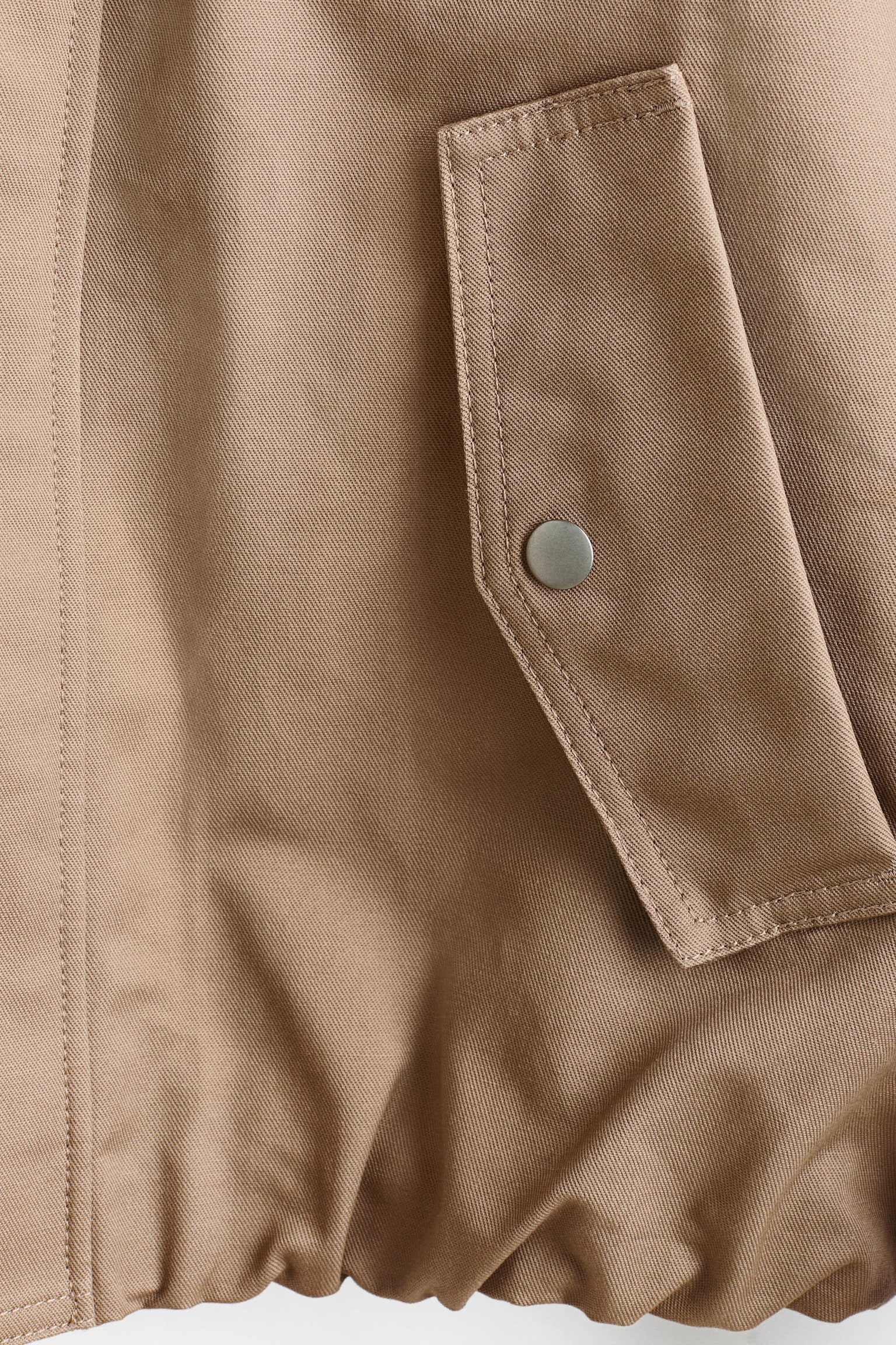 Мужская куртка H&M Twill Workwear, цвет: Бежевый — фото 7