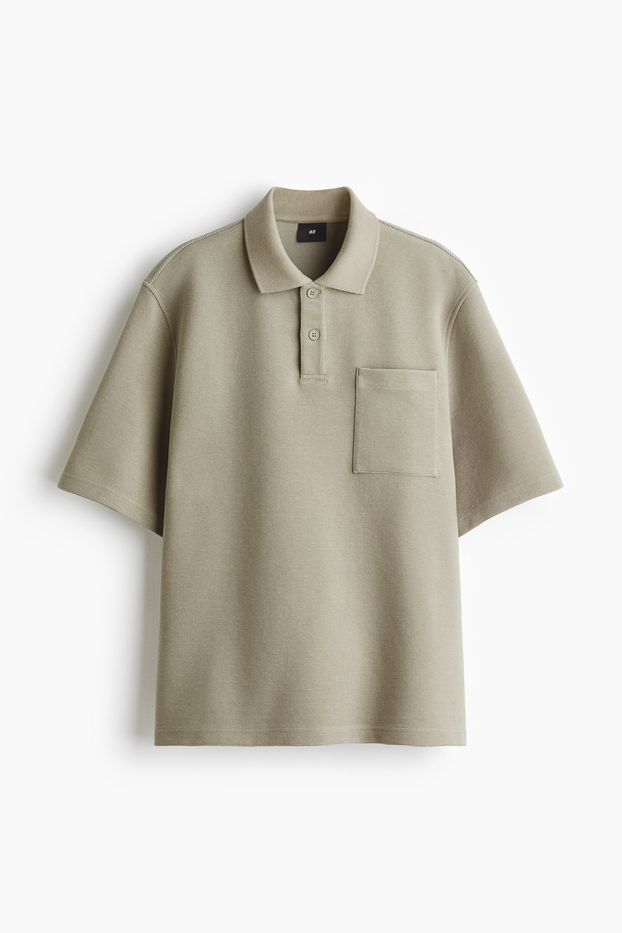 View larger image: Loose Fit Polo shirt - Light khaki green - Men | H&M HK 1