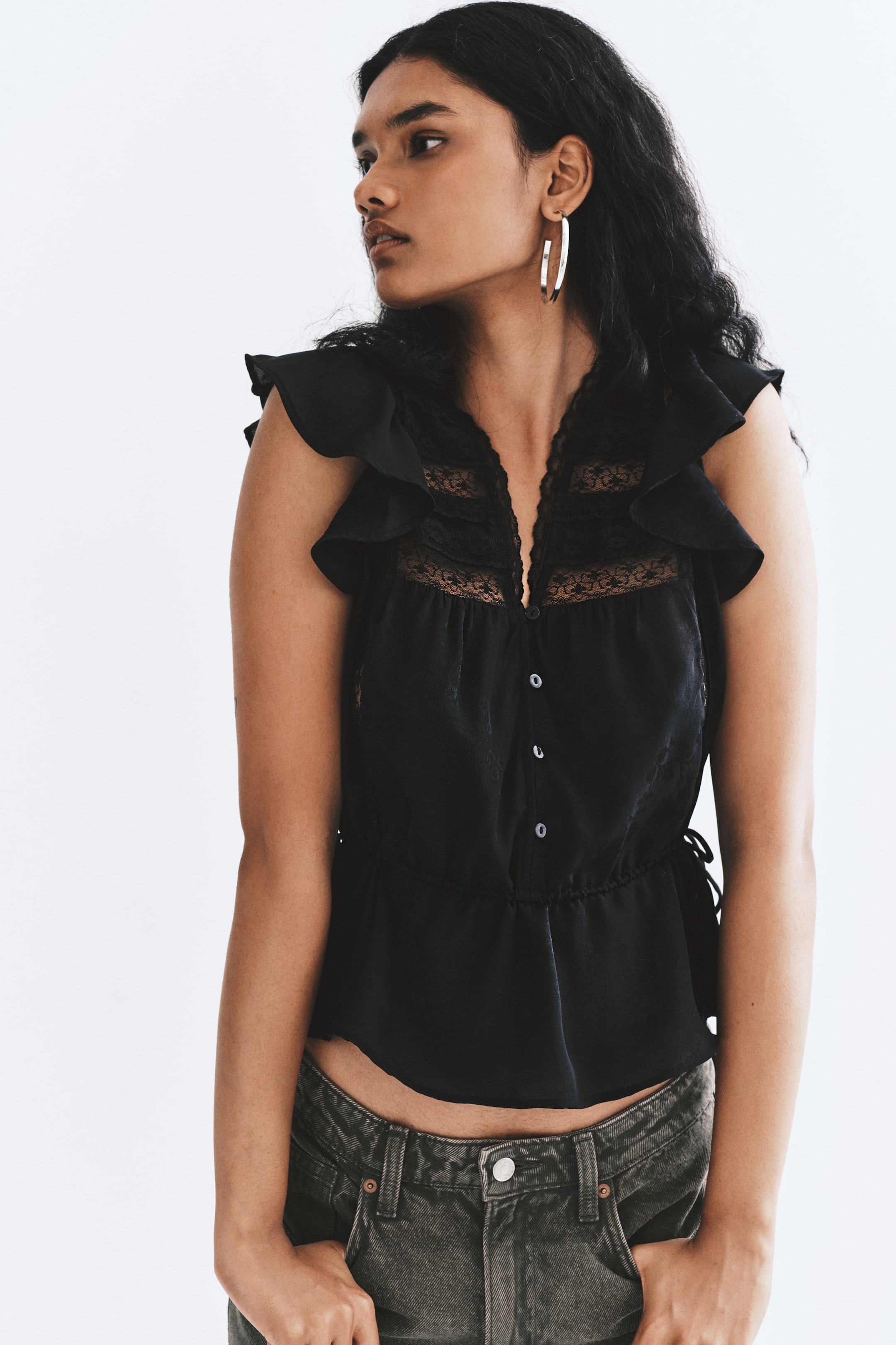 Lace-Detail Blouse