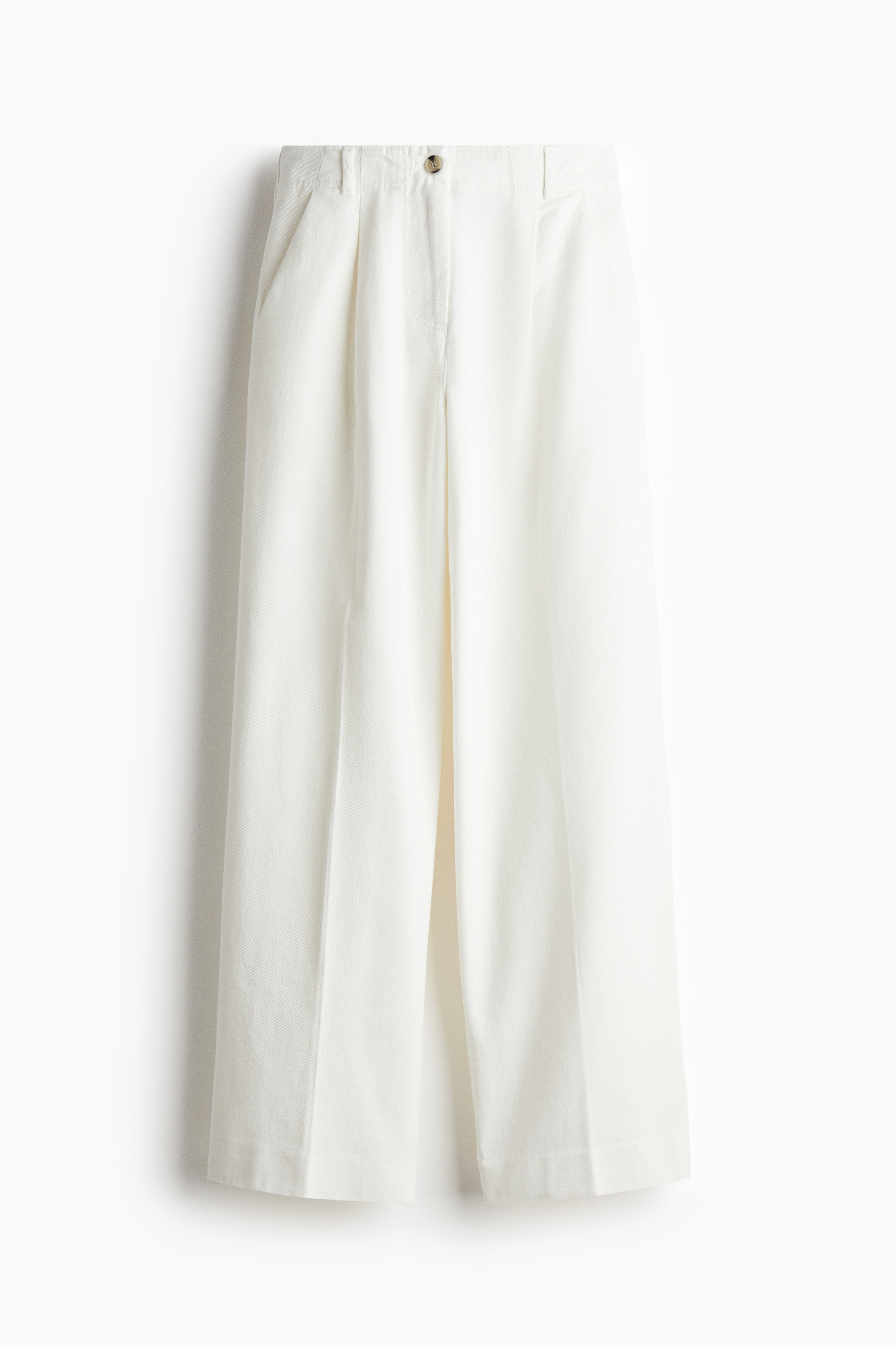 Wide twill trousers - Hvid