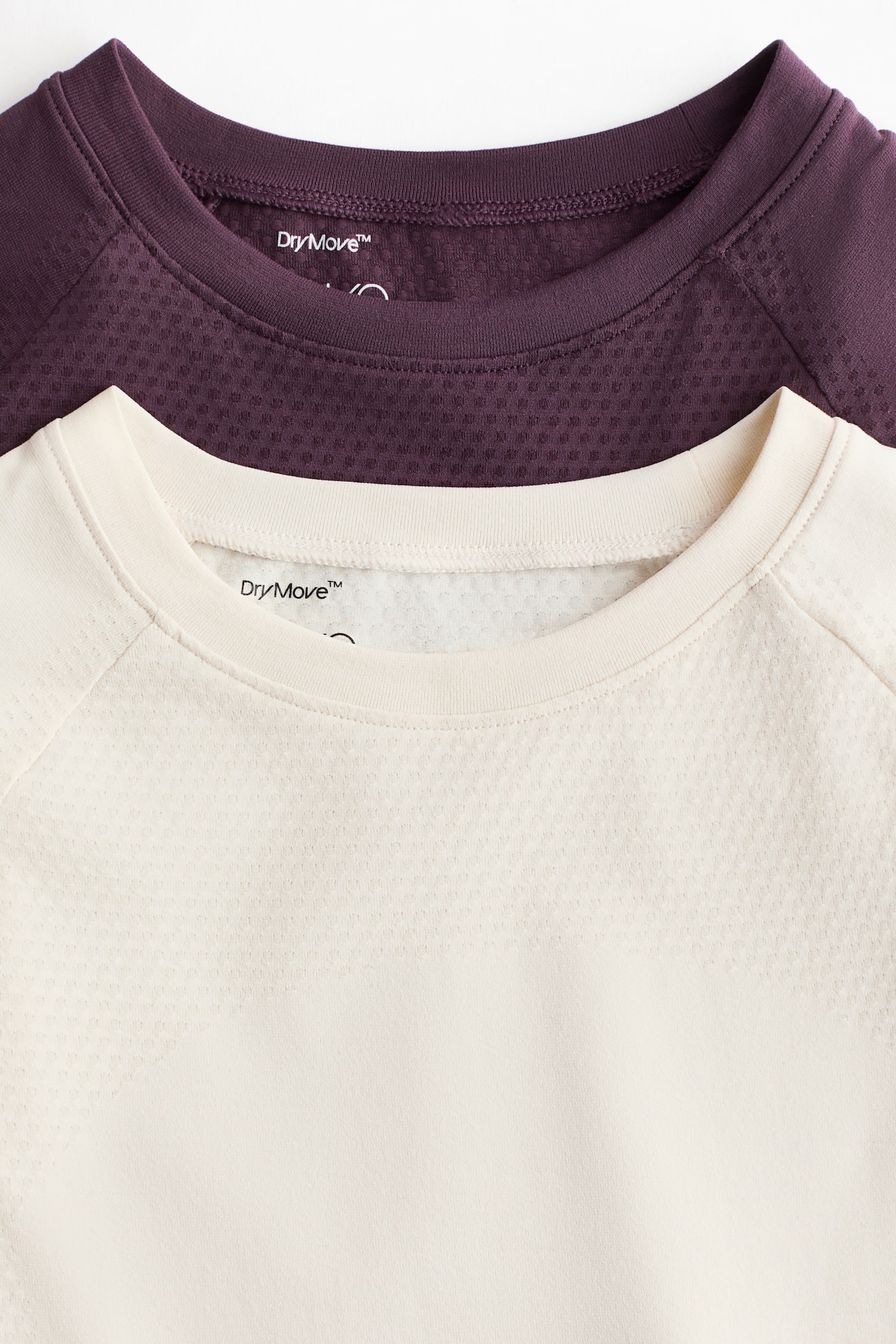 2-pack Seamless Sports tops with DryMove™-Viola scuro/bianco - 2
