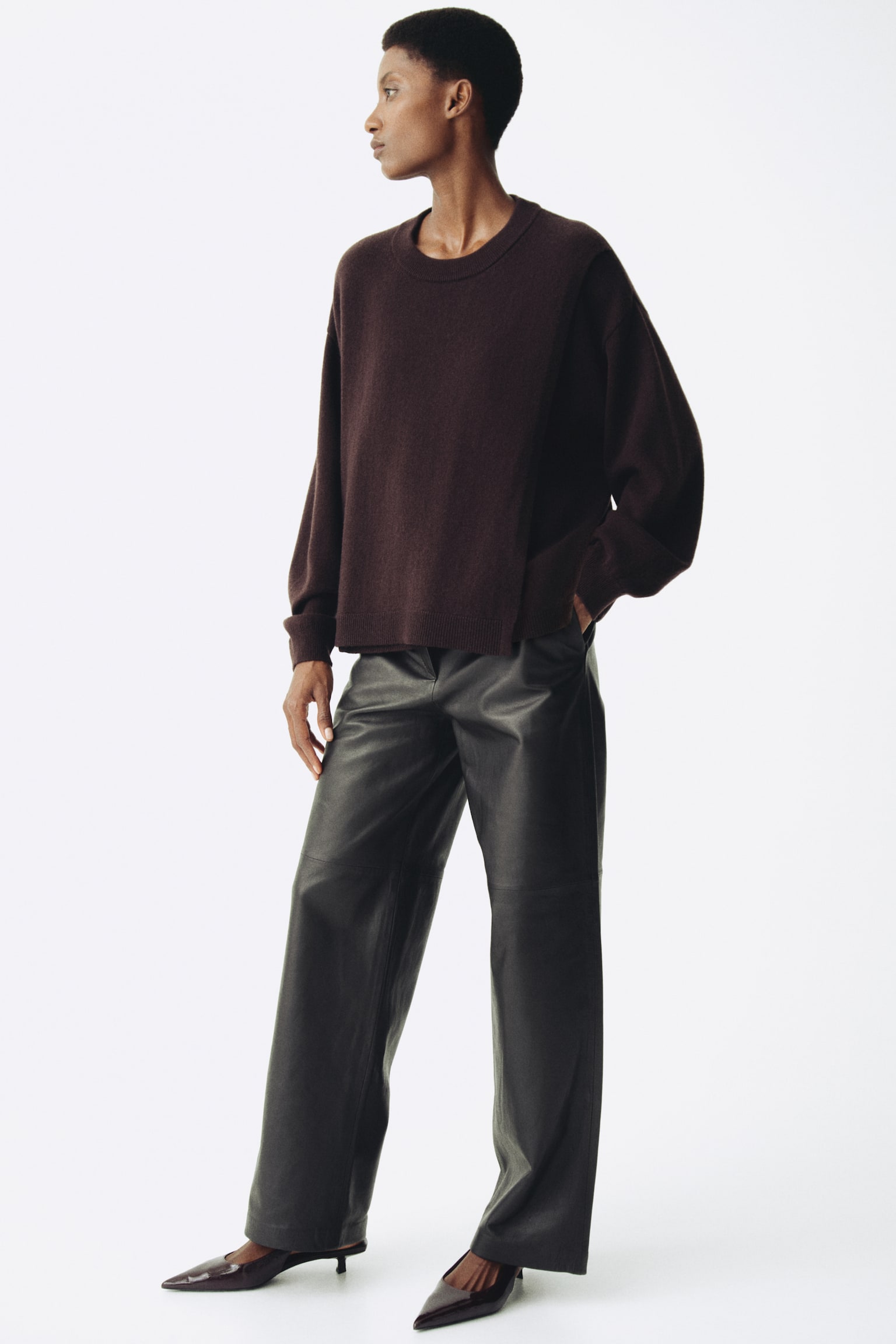 MAMA Before & After wool nursing jumper - Σκούρο καφέ - 4