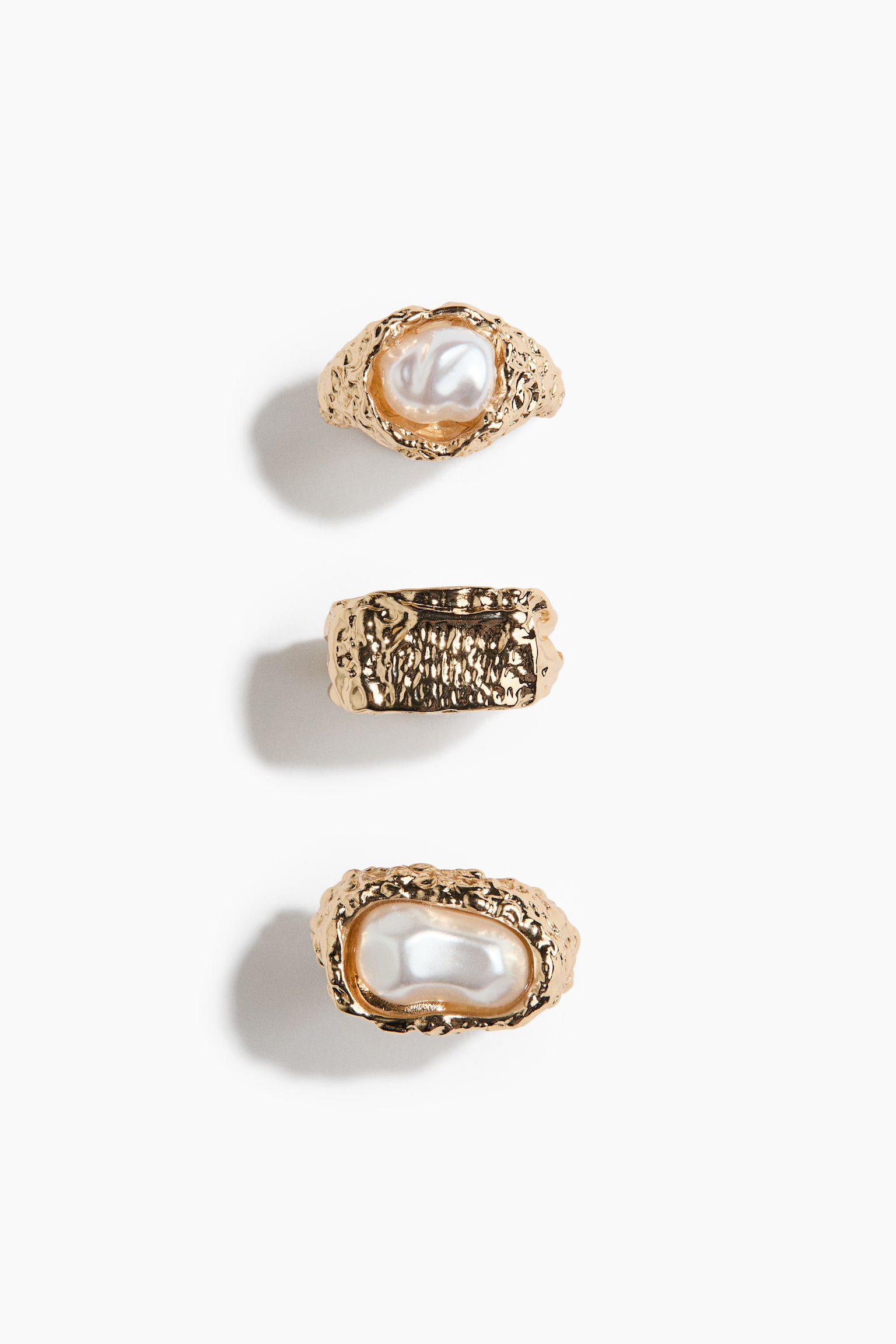 3-Pack Rings - Gold-colored