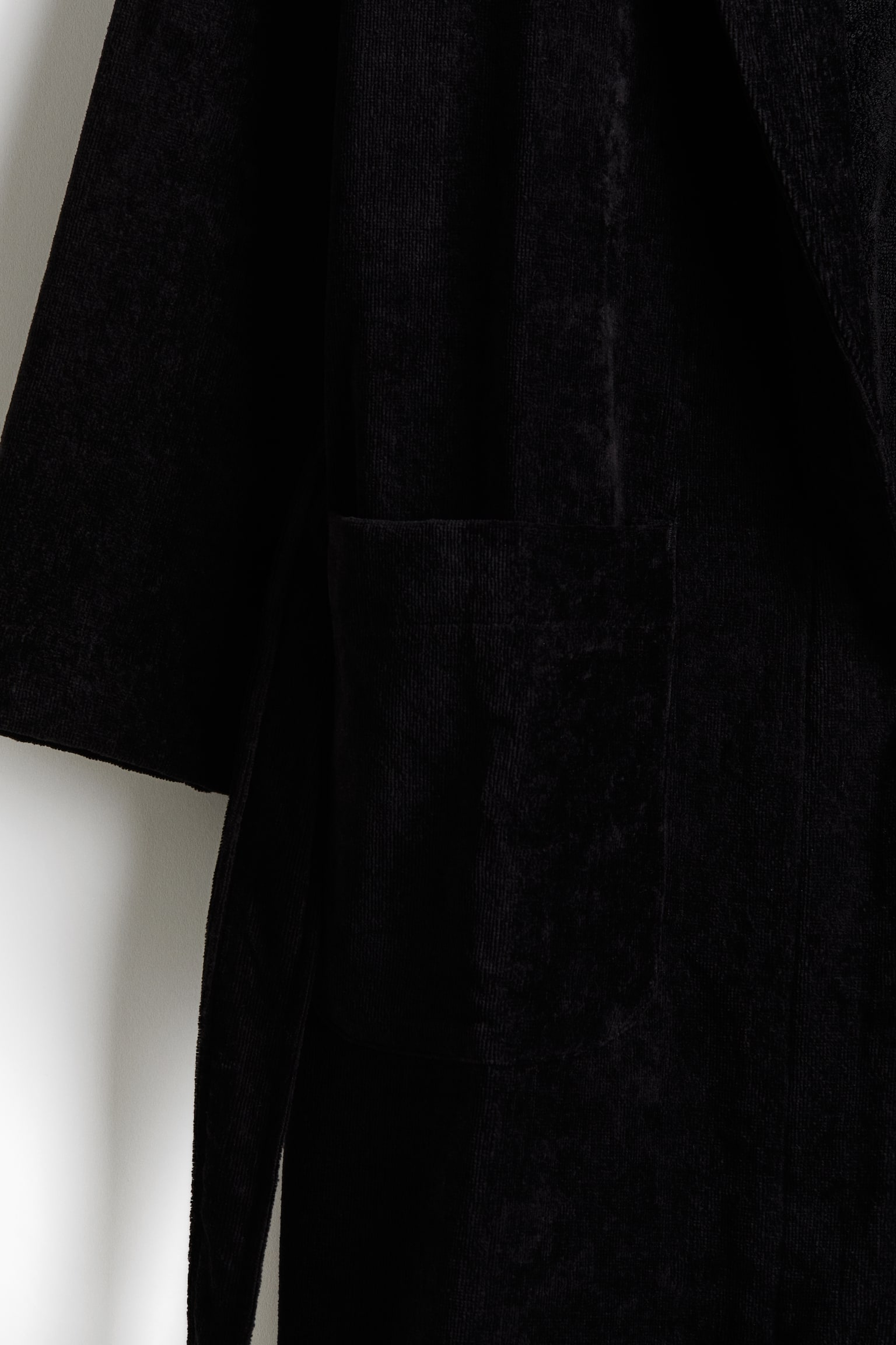 Terry dressing gown - Black - 3