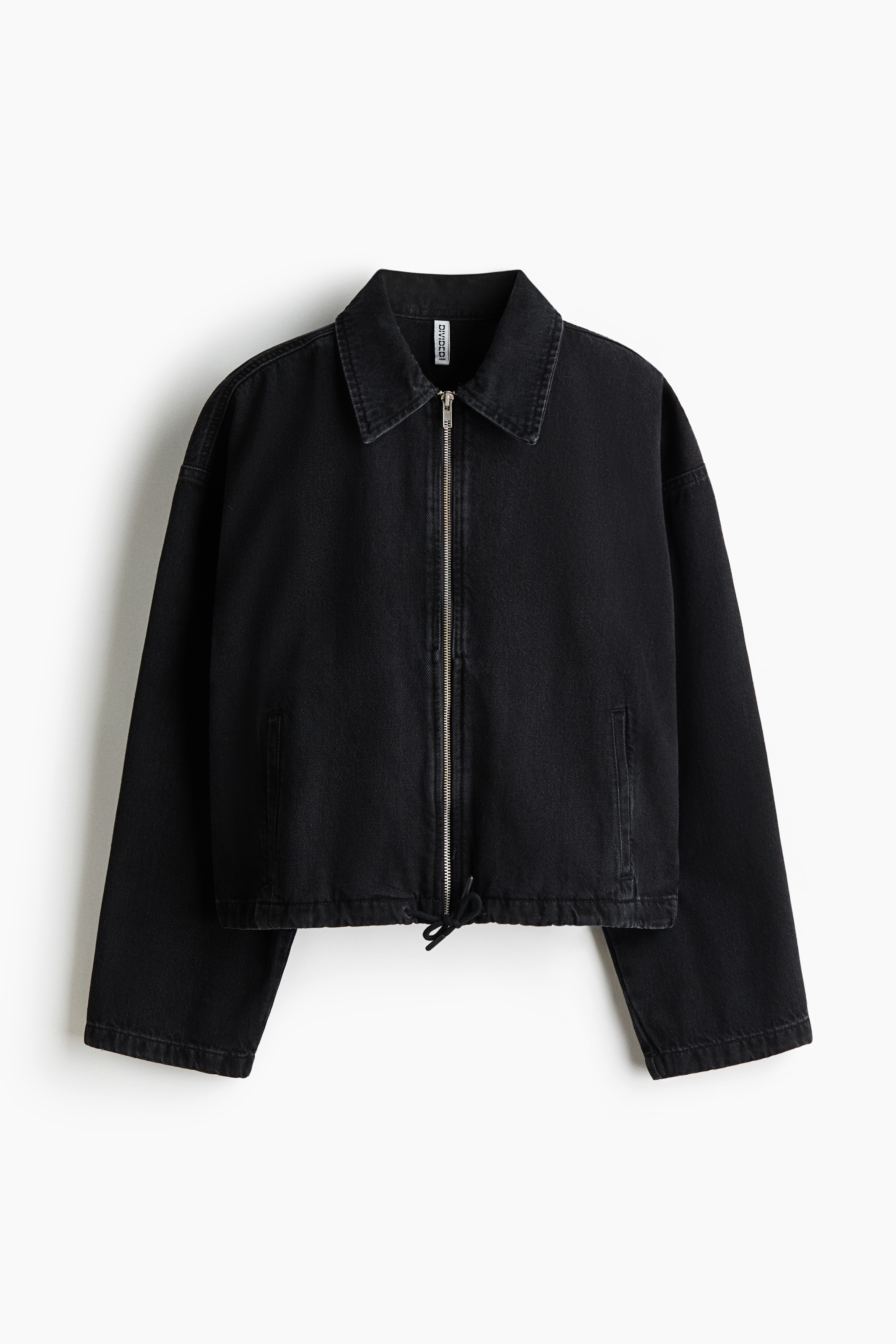 Denim Jacket with Collar - Washed black/Denim blue