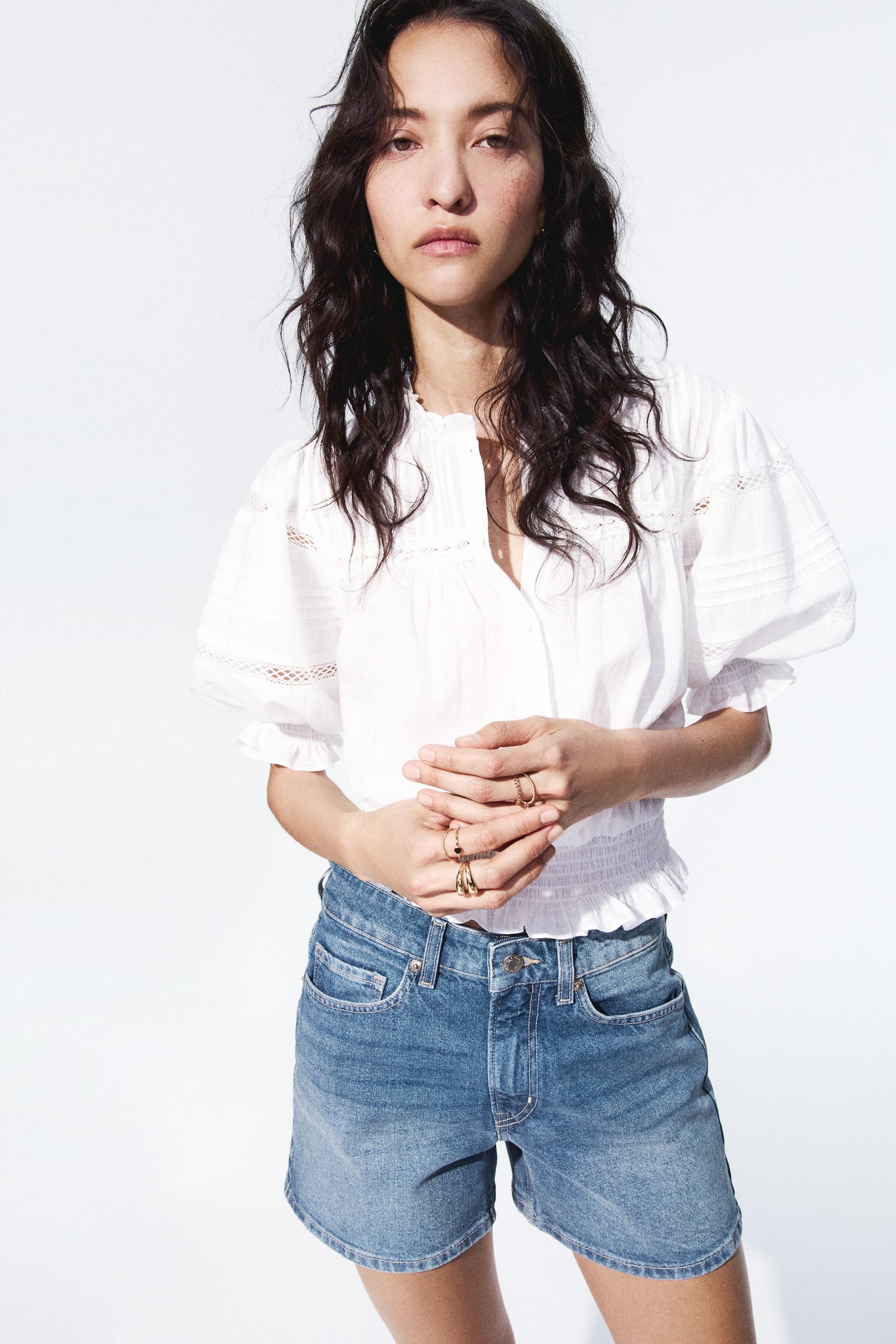 Denim shorts - Denim blue/Light denim blue/Dark denim blue - 3